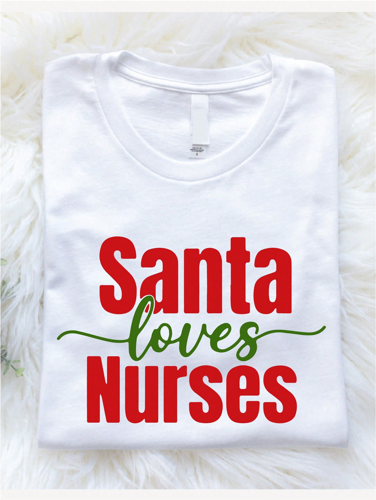 Santa Loves Nurses Christmas T-Shirt
