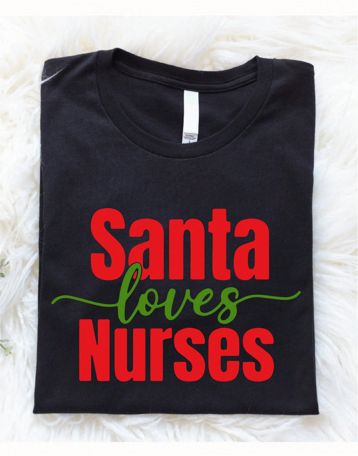 Santa Loves Nurses Christmas T-Shirt