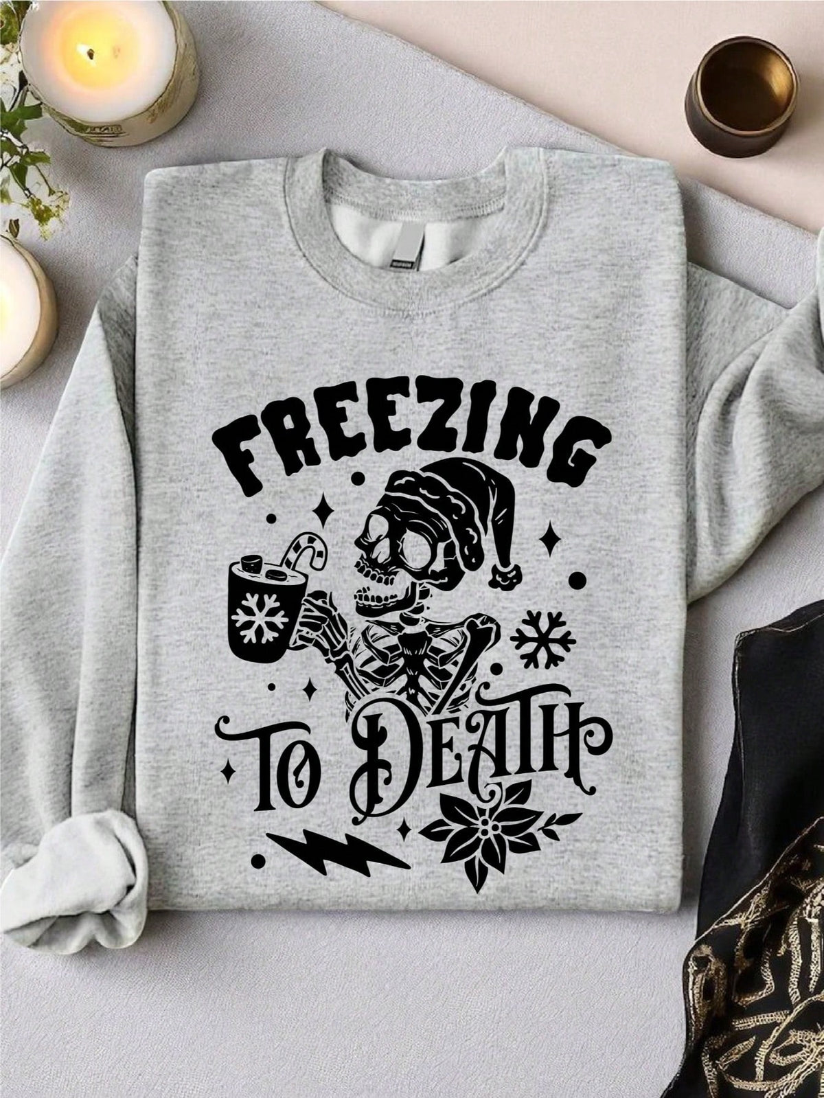 Freezing To Death Skeleton Sweatshirt
