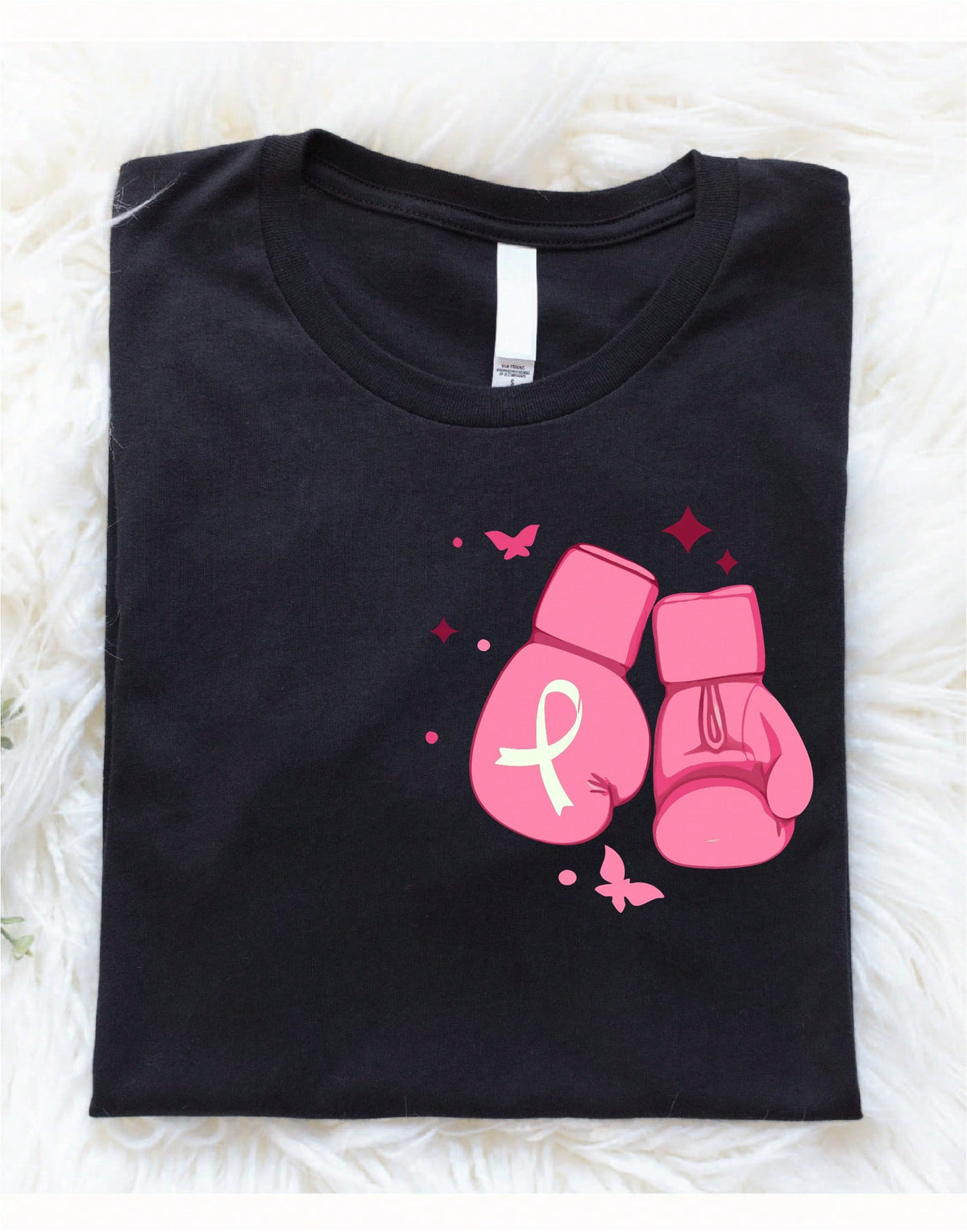 Breast Cancer Gloves Pocket T-Shirt