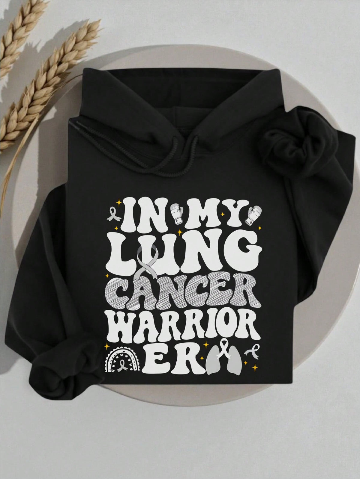 Retro In My Lung Cancer Warrior Era Hoodie