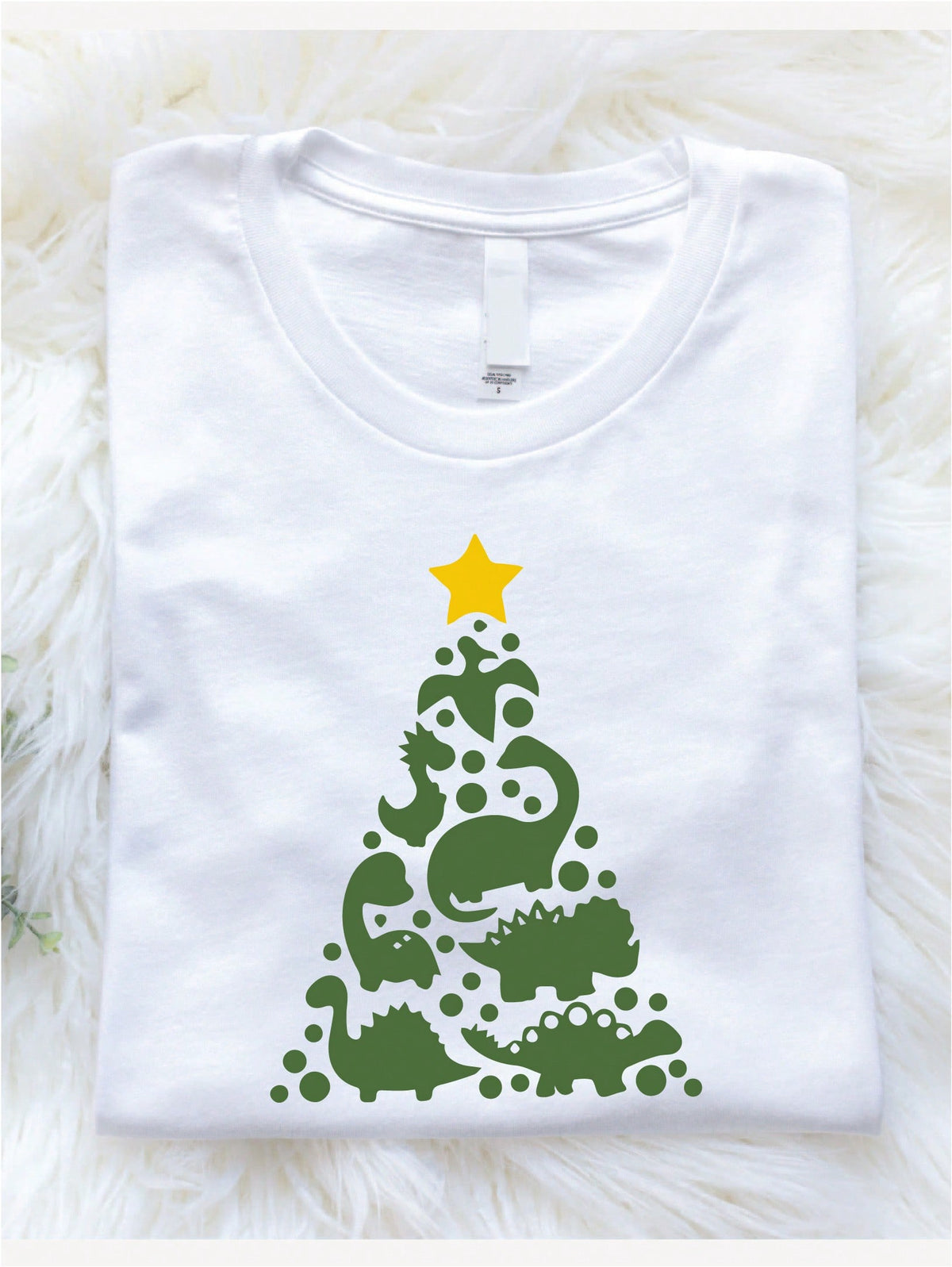 Funny Dinosaur Christmas Tree T-Shirt