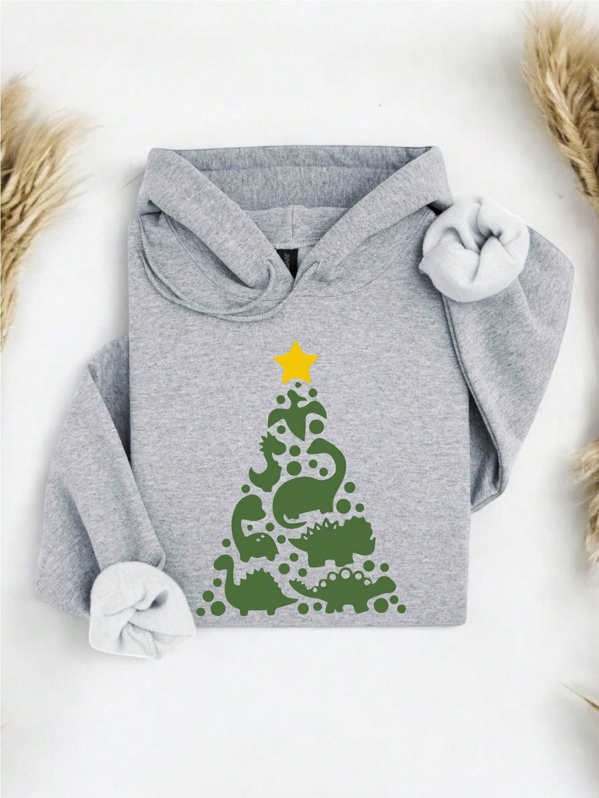 Funny Dinosaur Christmas Tree Hoodie