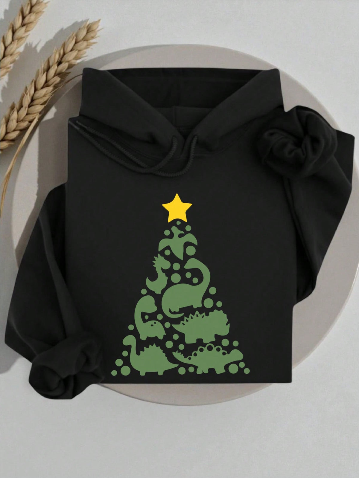 Funny Dinosaur Christmas Tree Hoodie