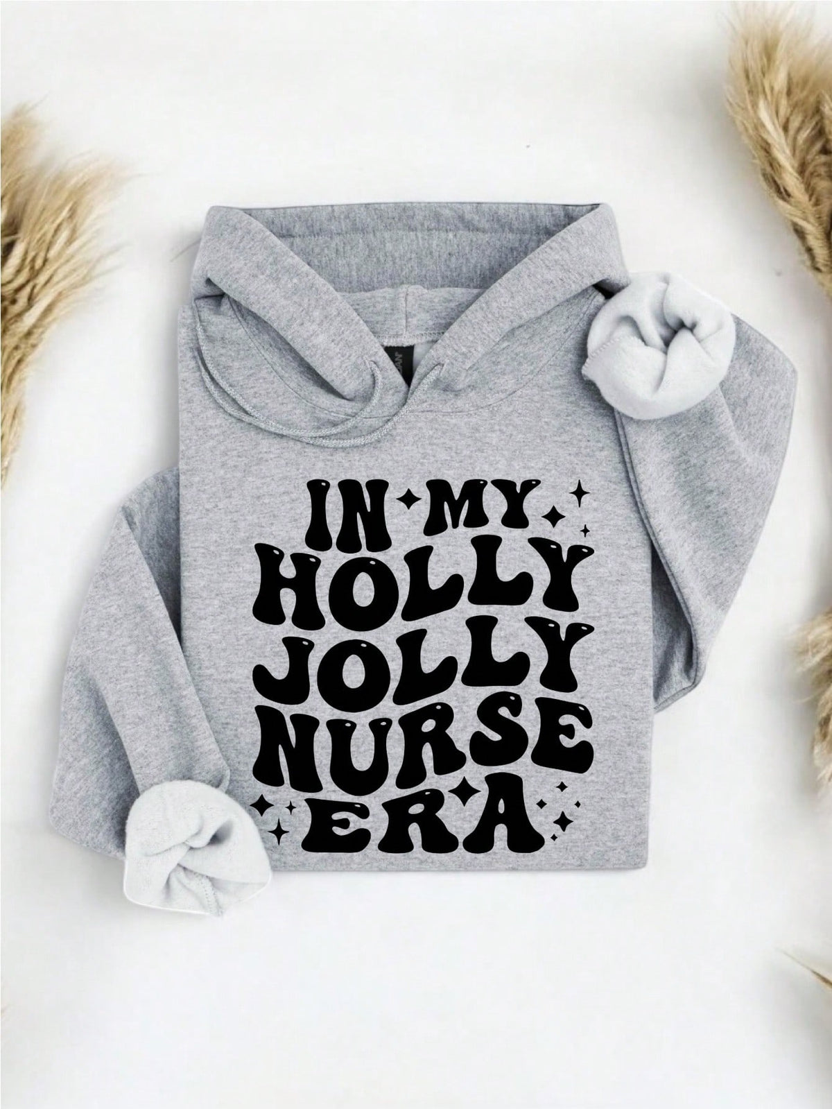 Retro In My Holly Jolly Nurse Era Hoodie
