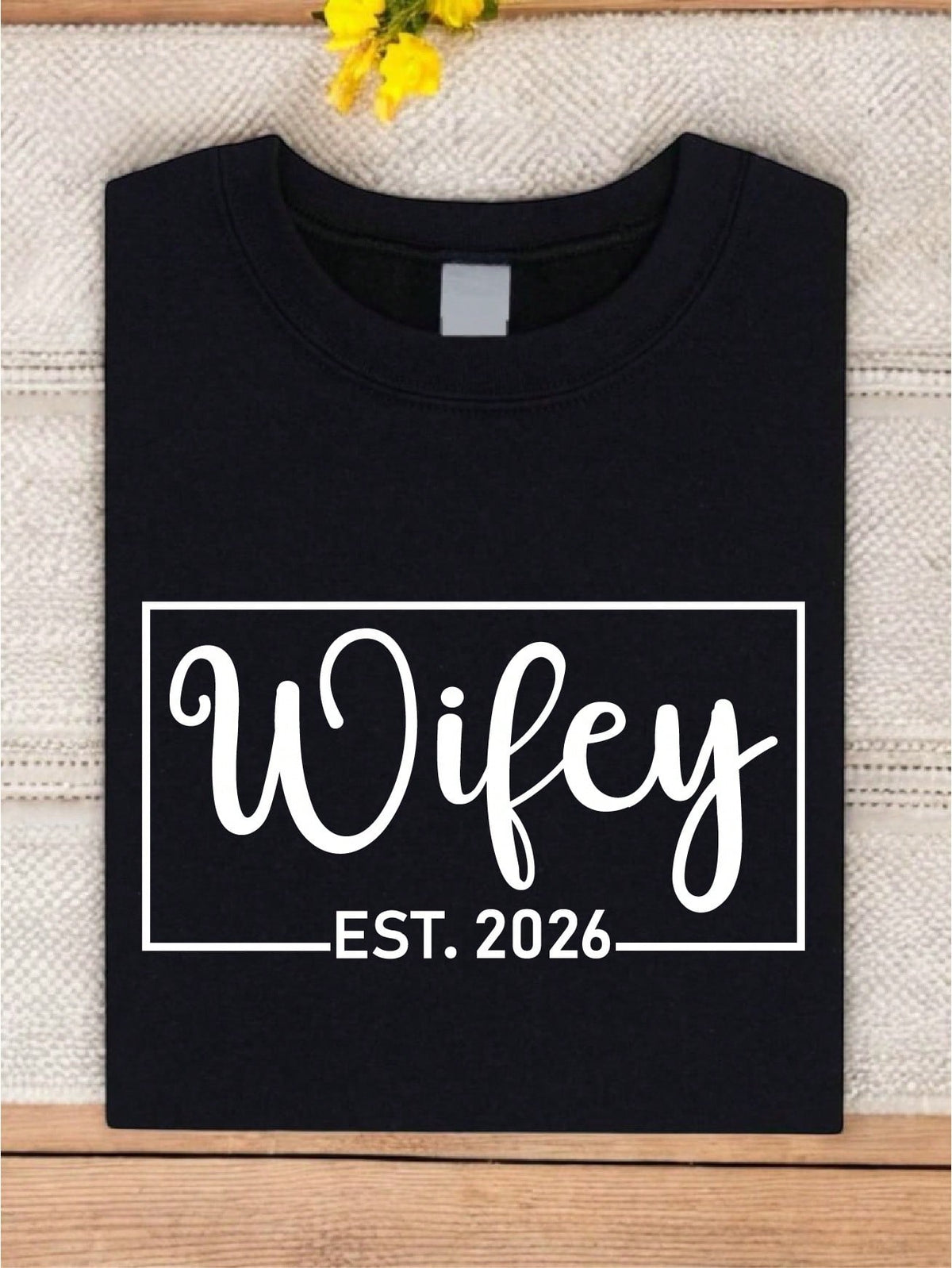1PC Hubby EST.2026 Frame T-Shirt