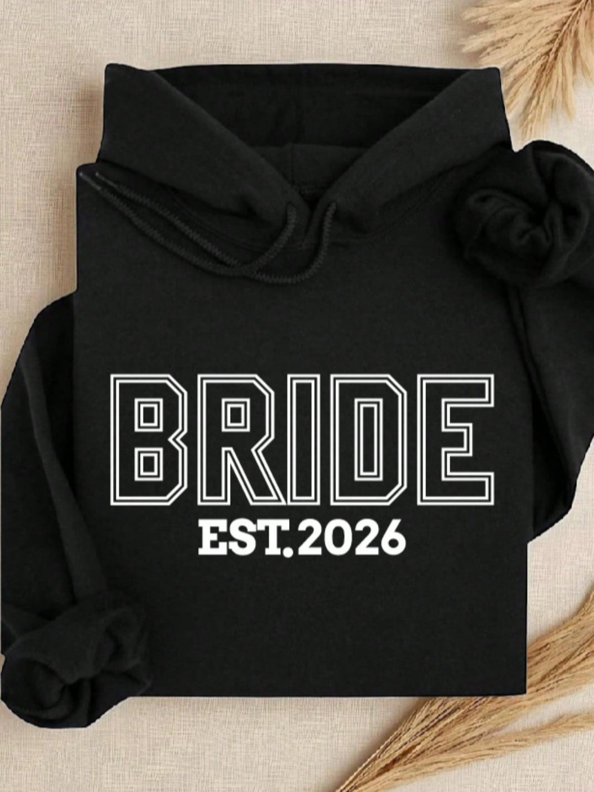 1 PC Bride Groom Est 2026 Hoodie