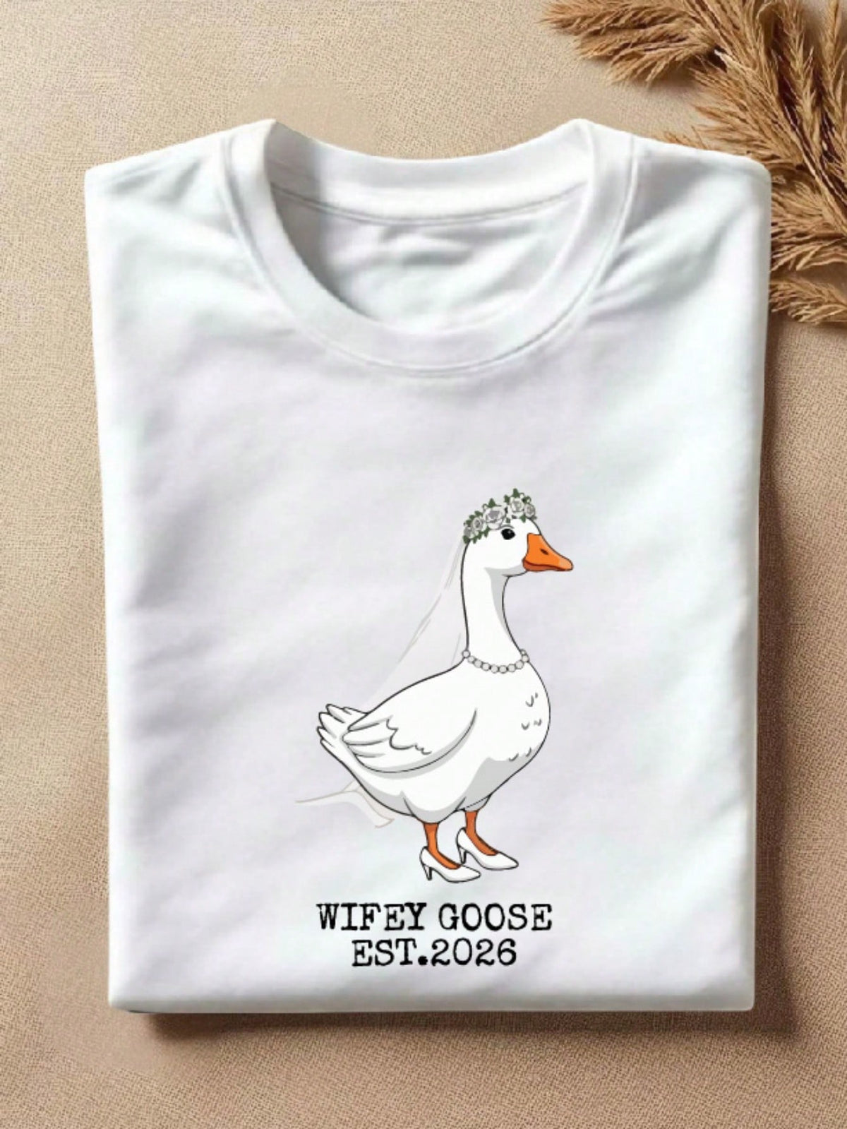 1 PC Wifey And Hubby Goose T-Shirt
