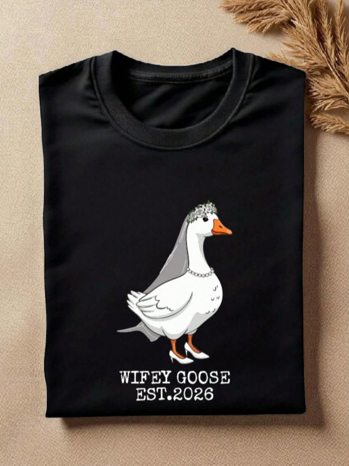 1 PC Wifey And Hubby Goose T-Shirt