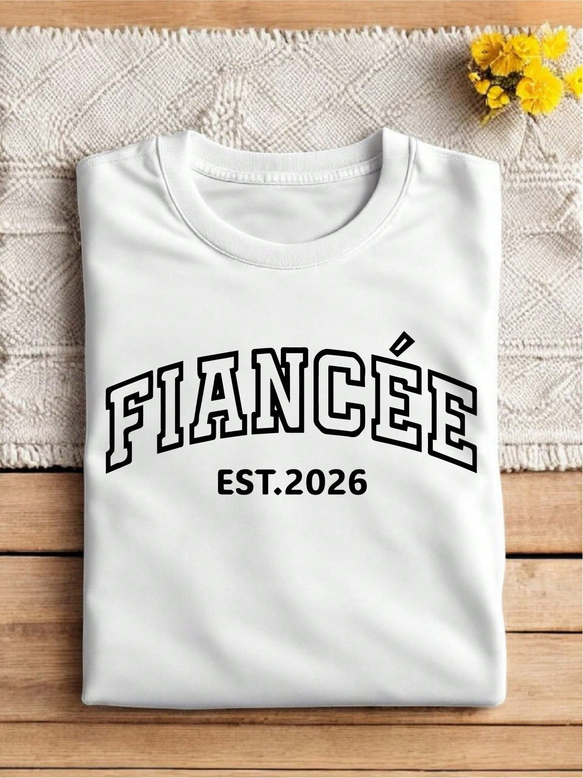 1PC Fiancee & Fiance Couple T-Shirt