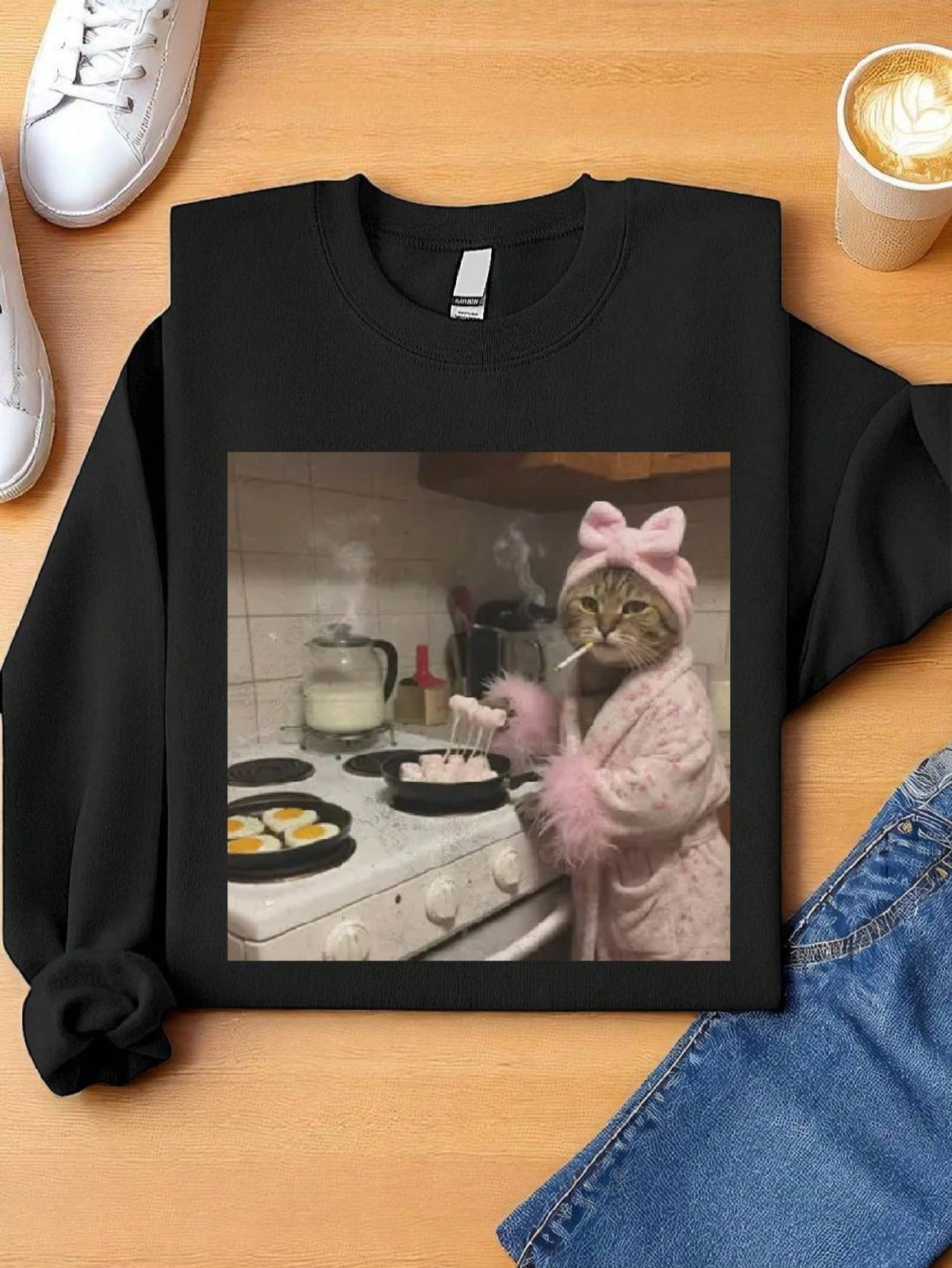 Funny Housewife Cat Sweatshirt