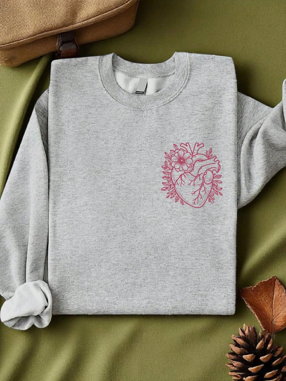 Floral Anatomical Heart Sweatshirt