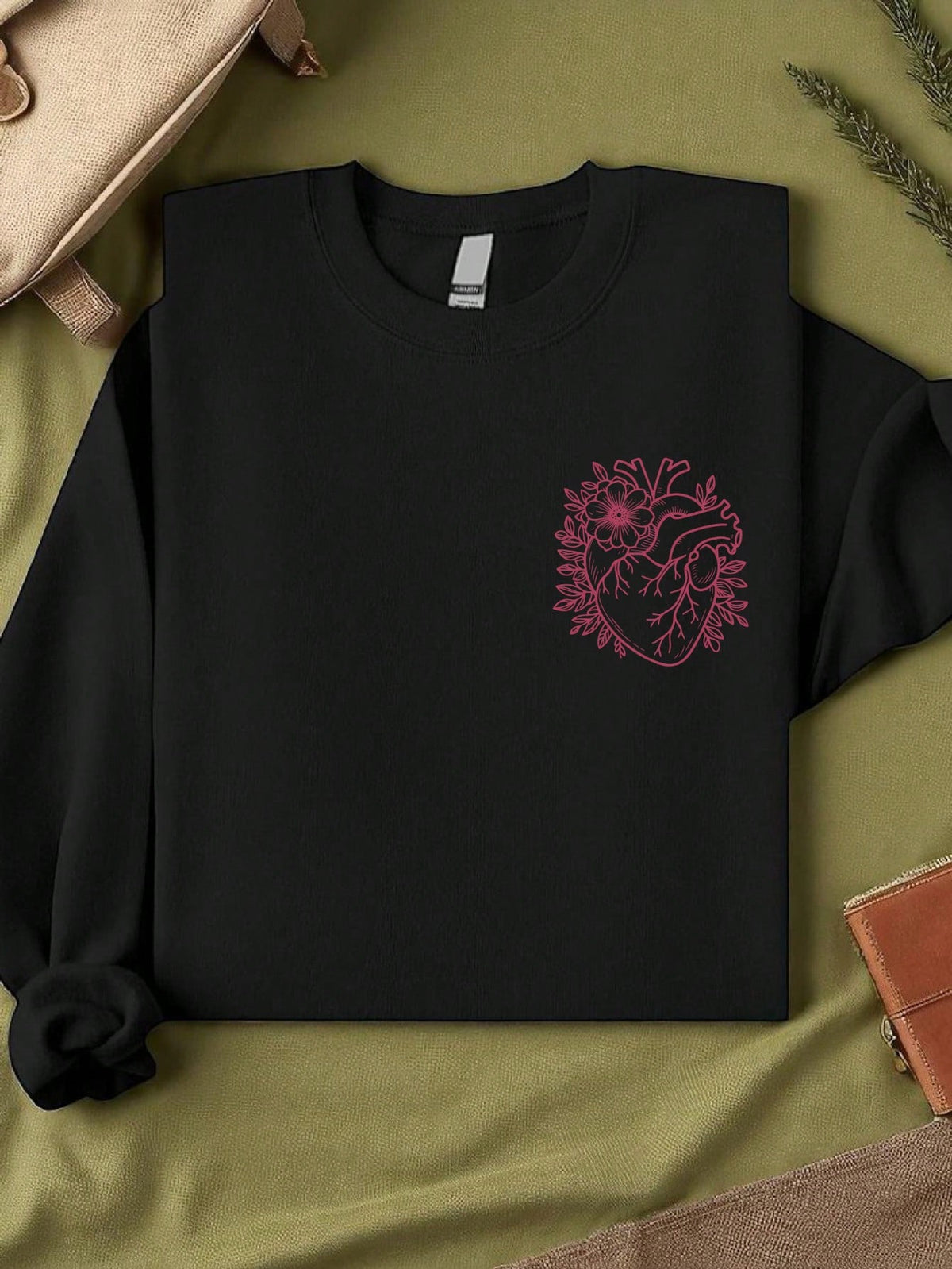 Floral Anatomical Heart Sweatshirt