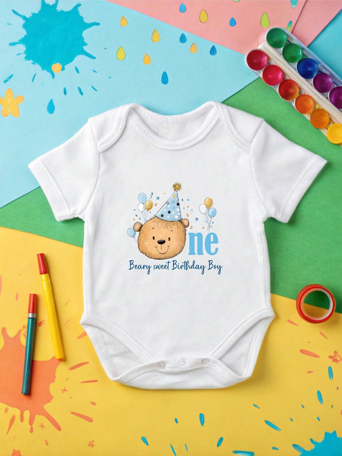 First Birthday Boy Bodysuit