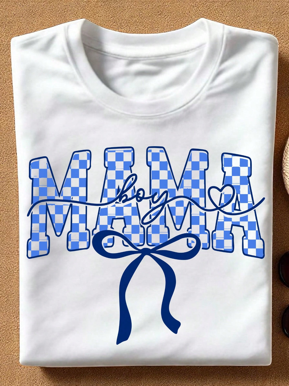 Checkered Mama Boy T-Shirt