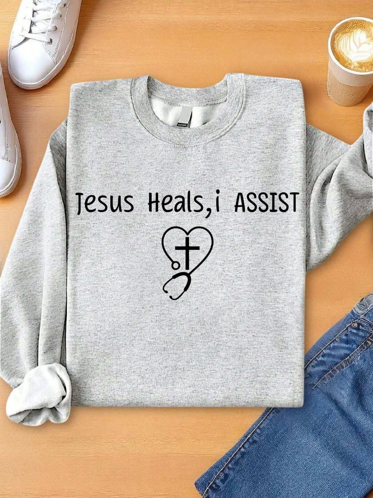 Jesus Heals I Assist Sweatshirt