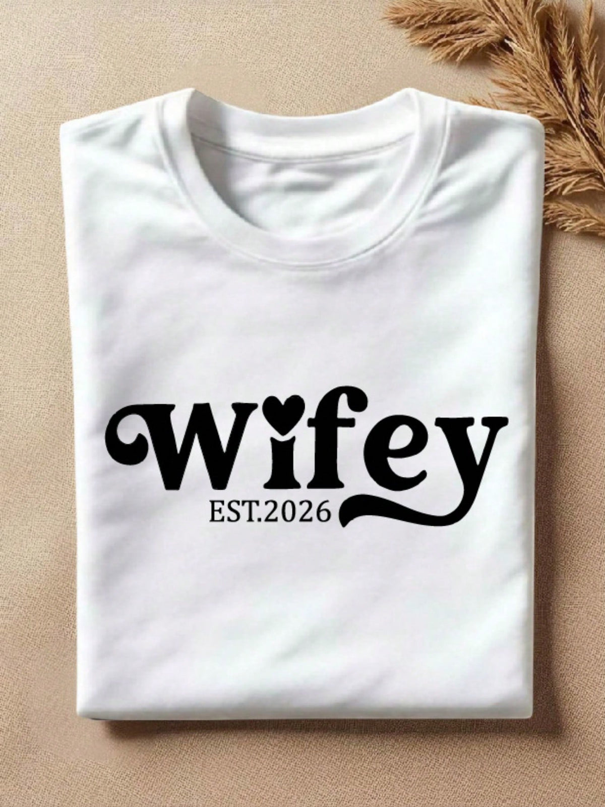 1 PC Wifey Hubby Est 2026 T-Shirt