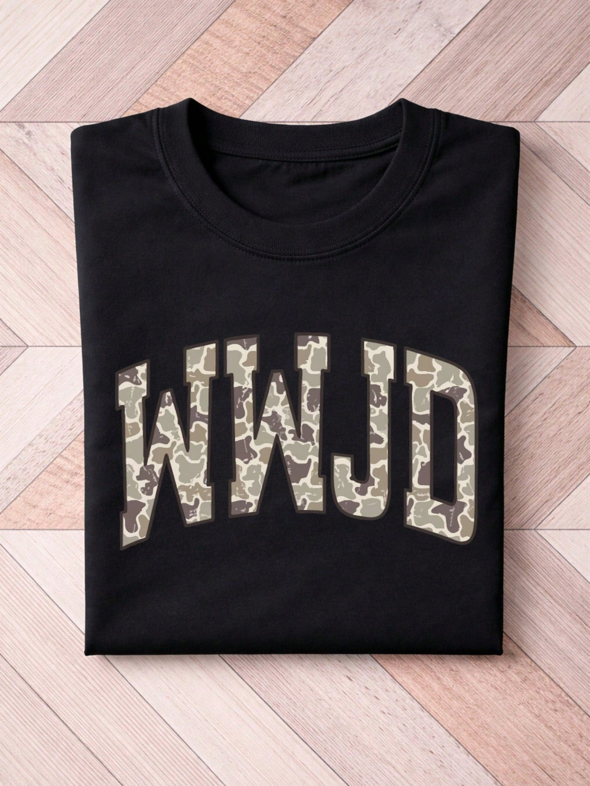 Retro Camo WWJD Shiirt T-Shirt