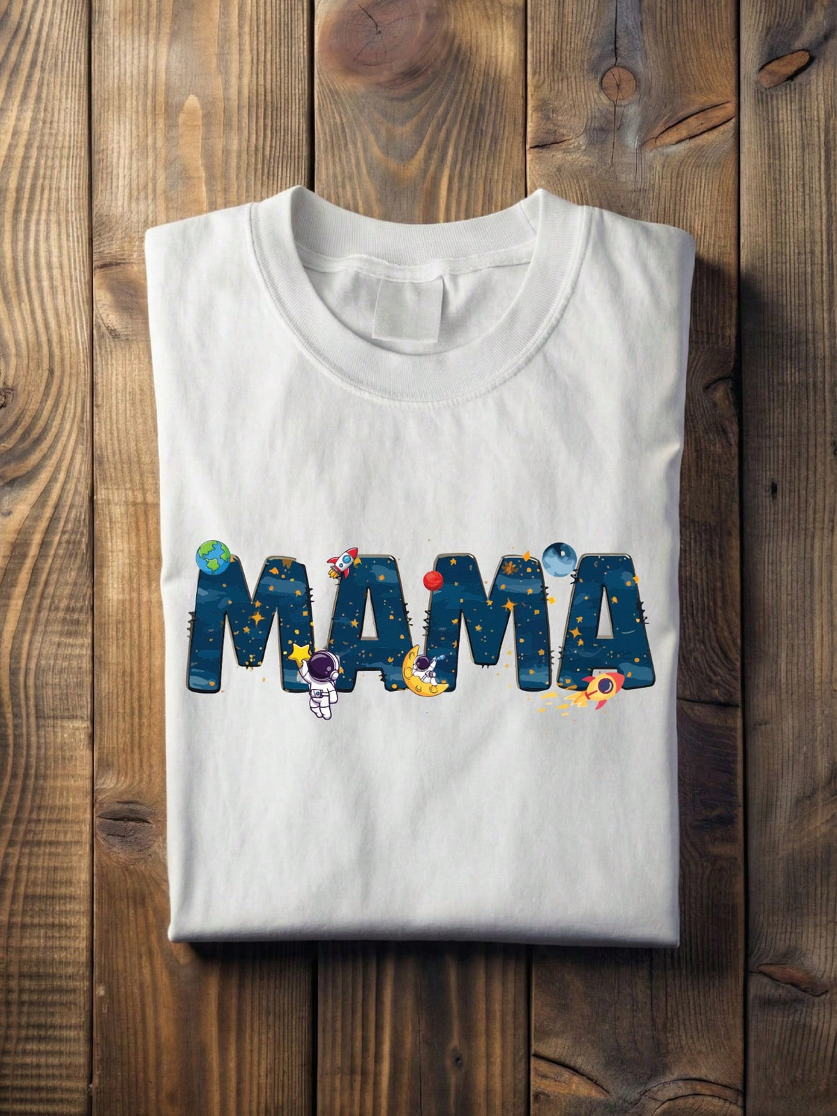 1 PC Mama Dada Astronaut T-Shirt