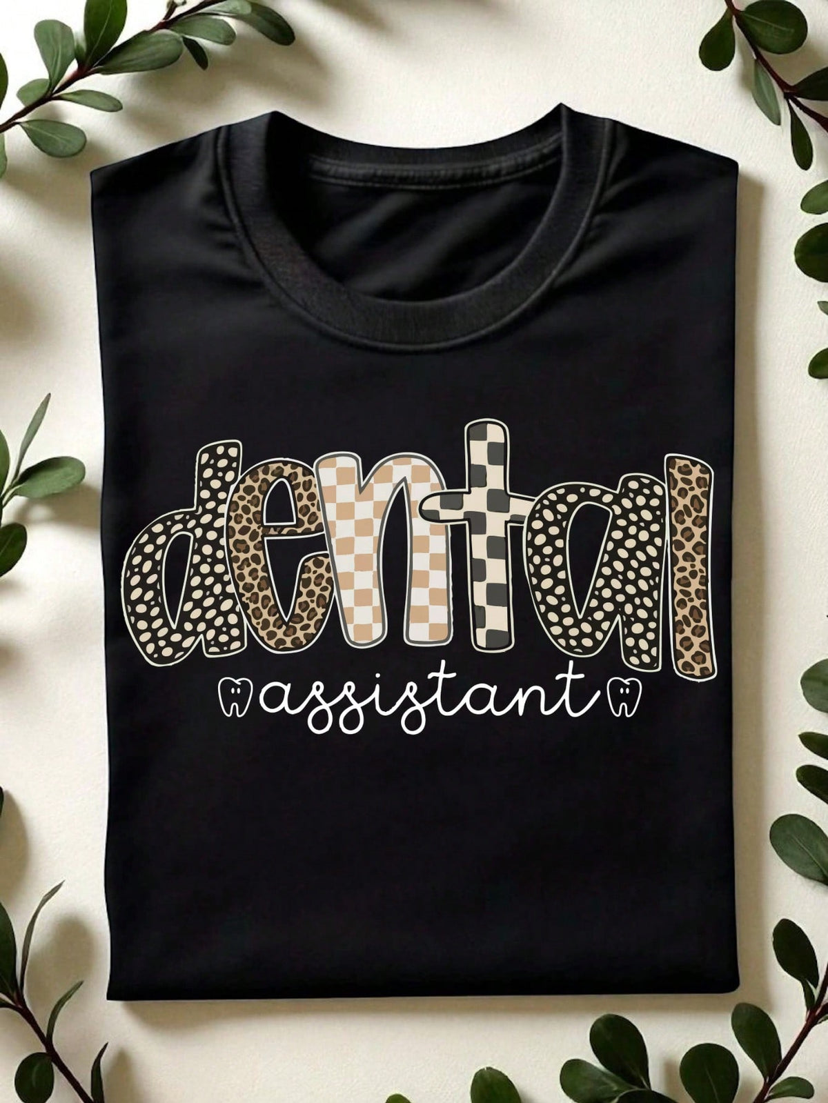 Leopard Dental Assistant T-Shirt