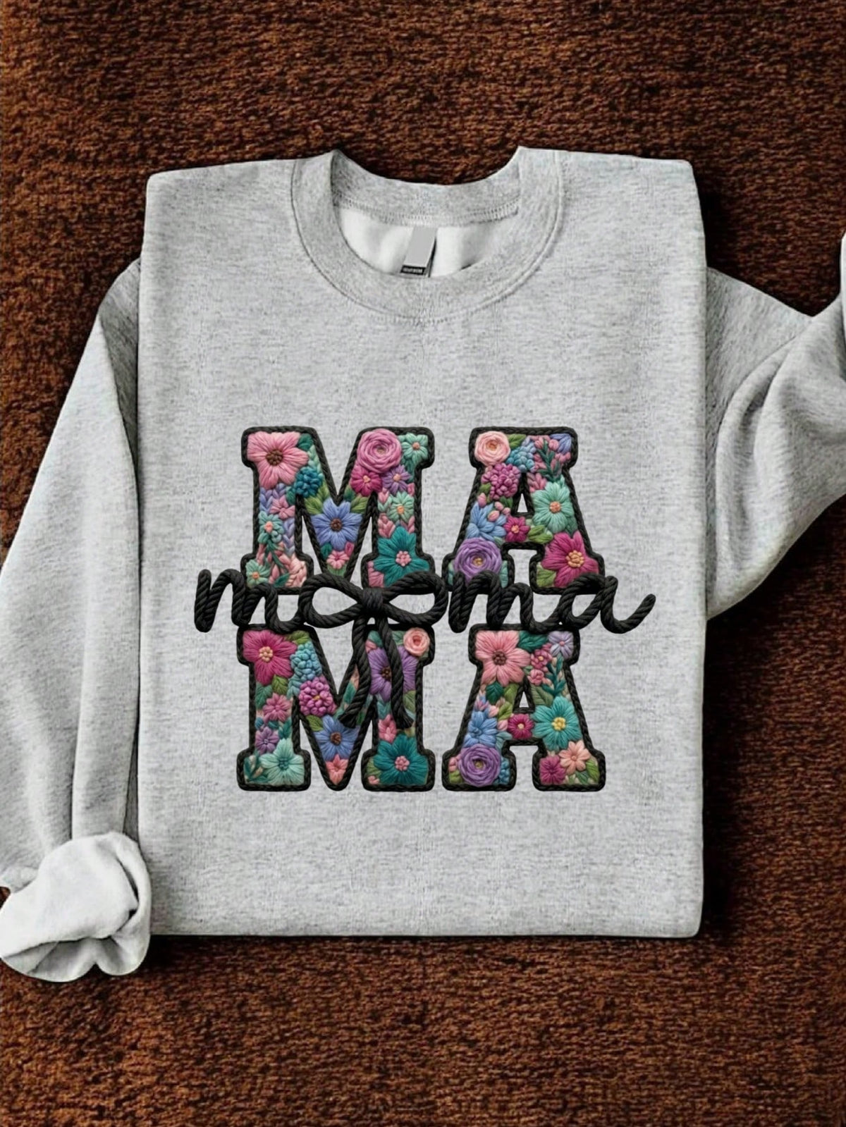 Floral Mama Yarn Crochet Sweatshirt