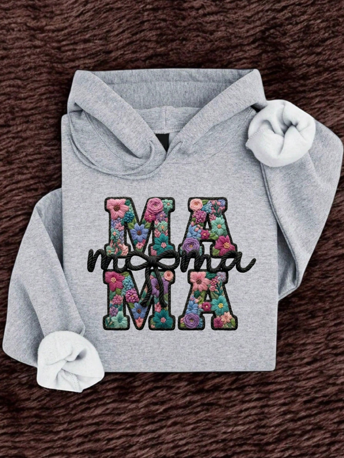 Floral Mama Yarn Crochet Hoodie