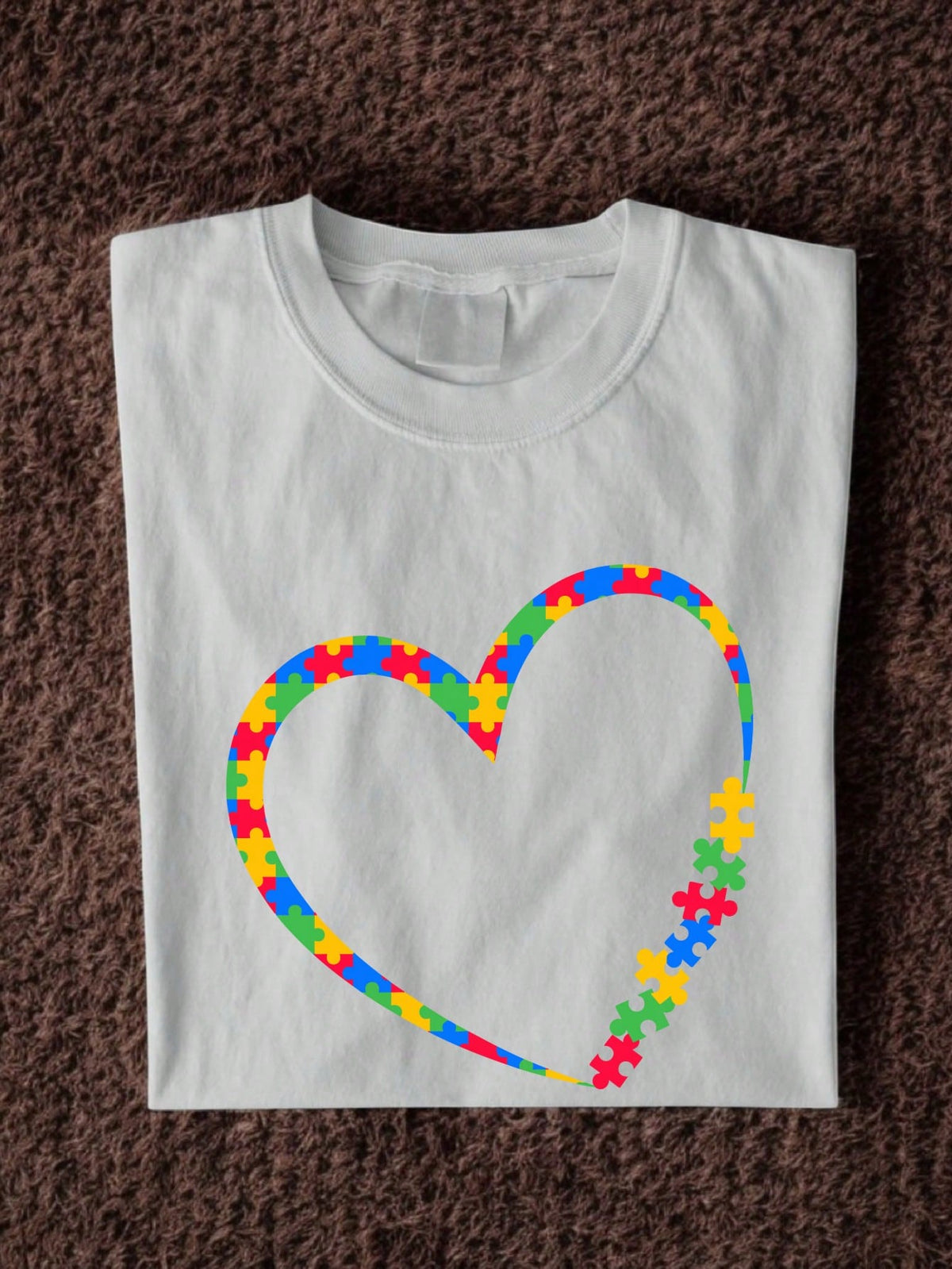 Autism Love Heart Shape T-Shirt