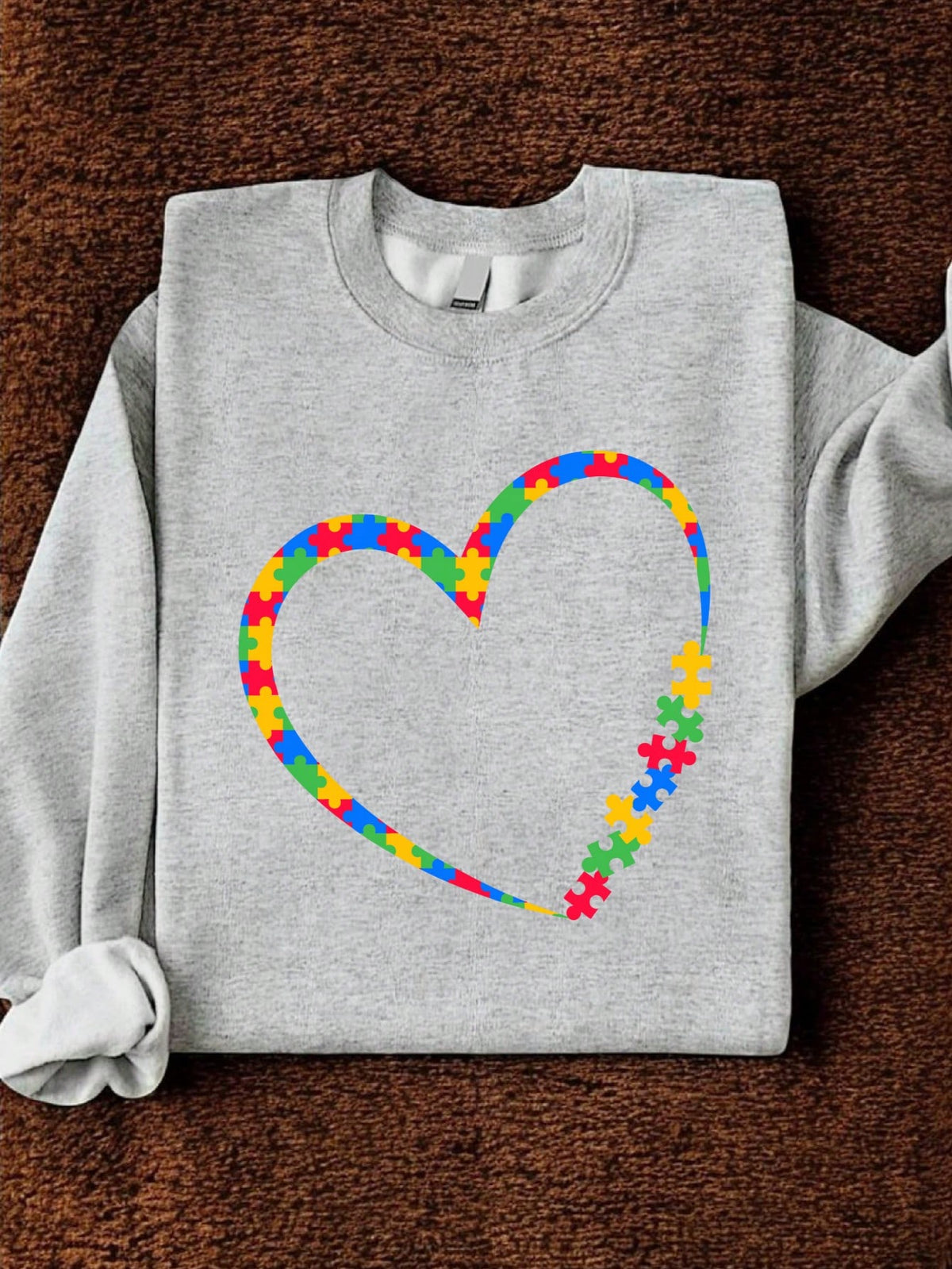 Autism Love Heart Shape Sweatshirt