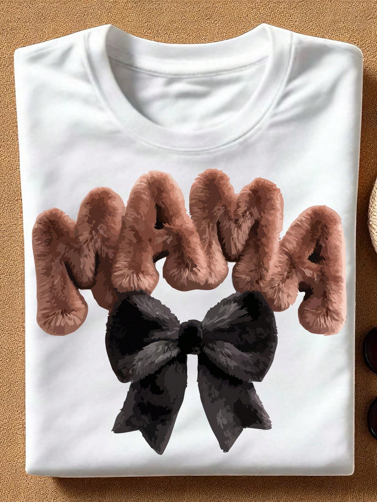 Faux Embroidered Mama T-Shirt