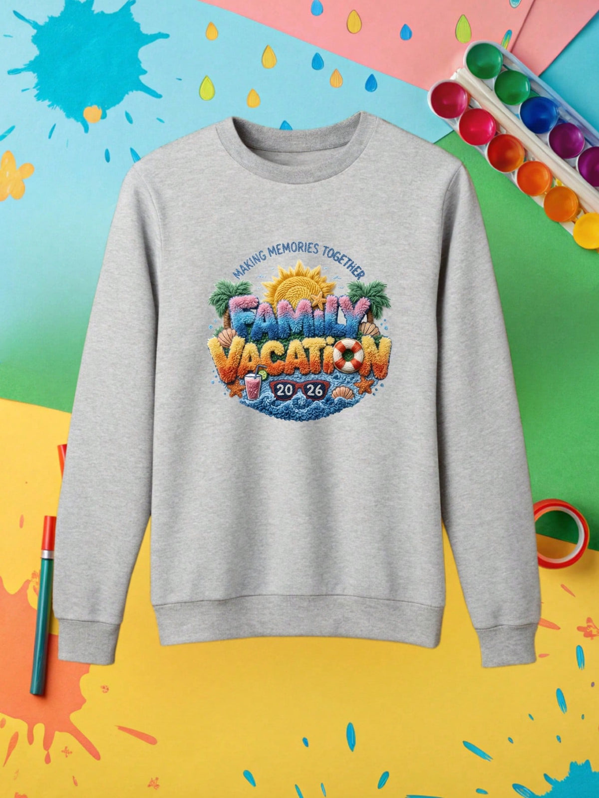 Family Vacation 2026 Kids Sweatshirt