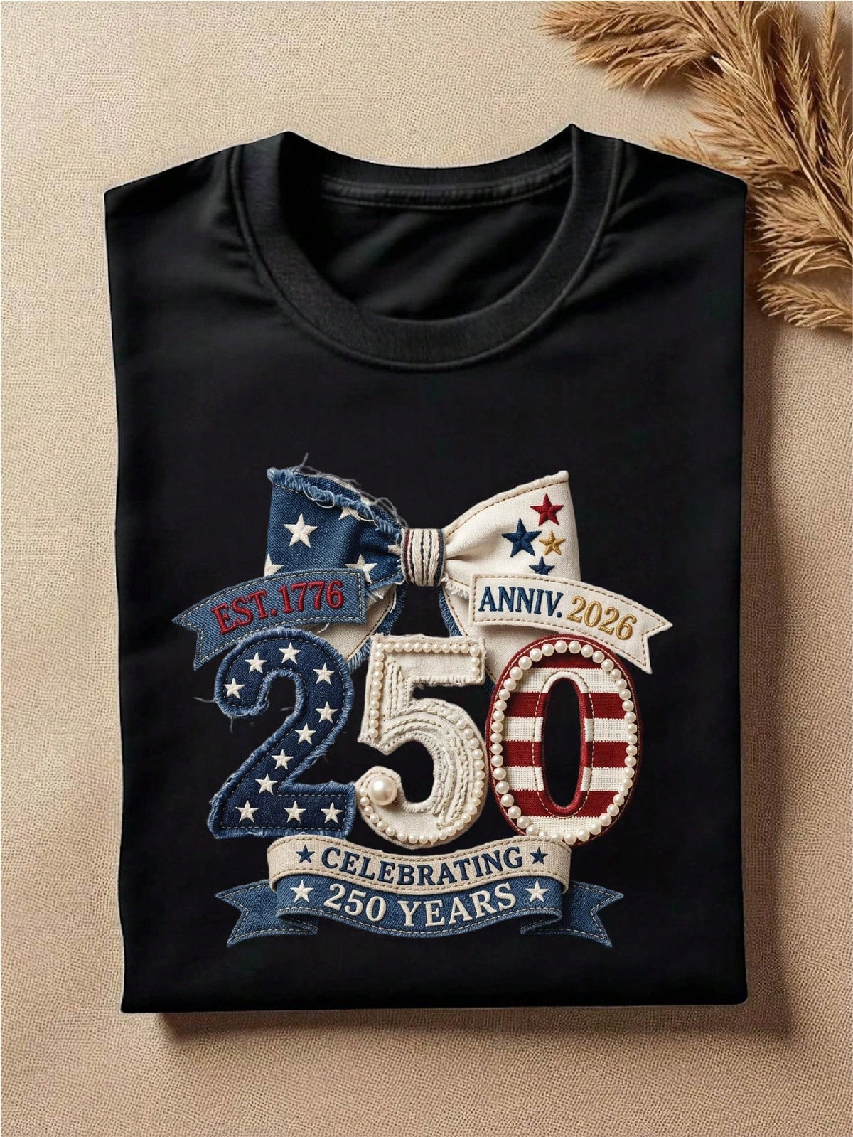 USA 250 Patchwork Faux T-Shirt