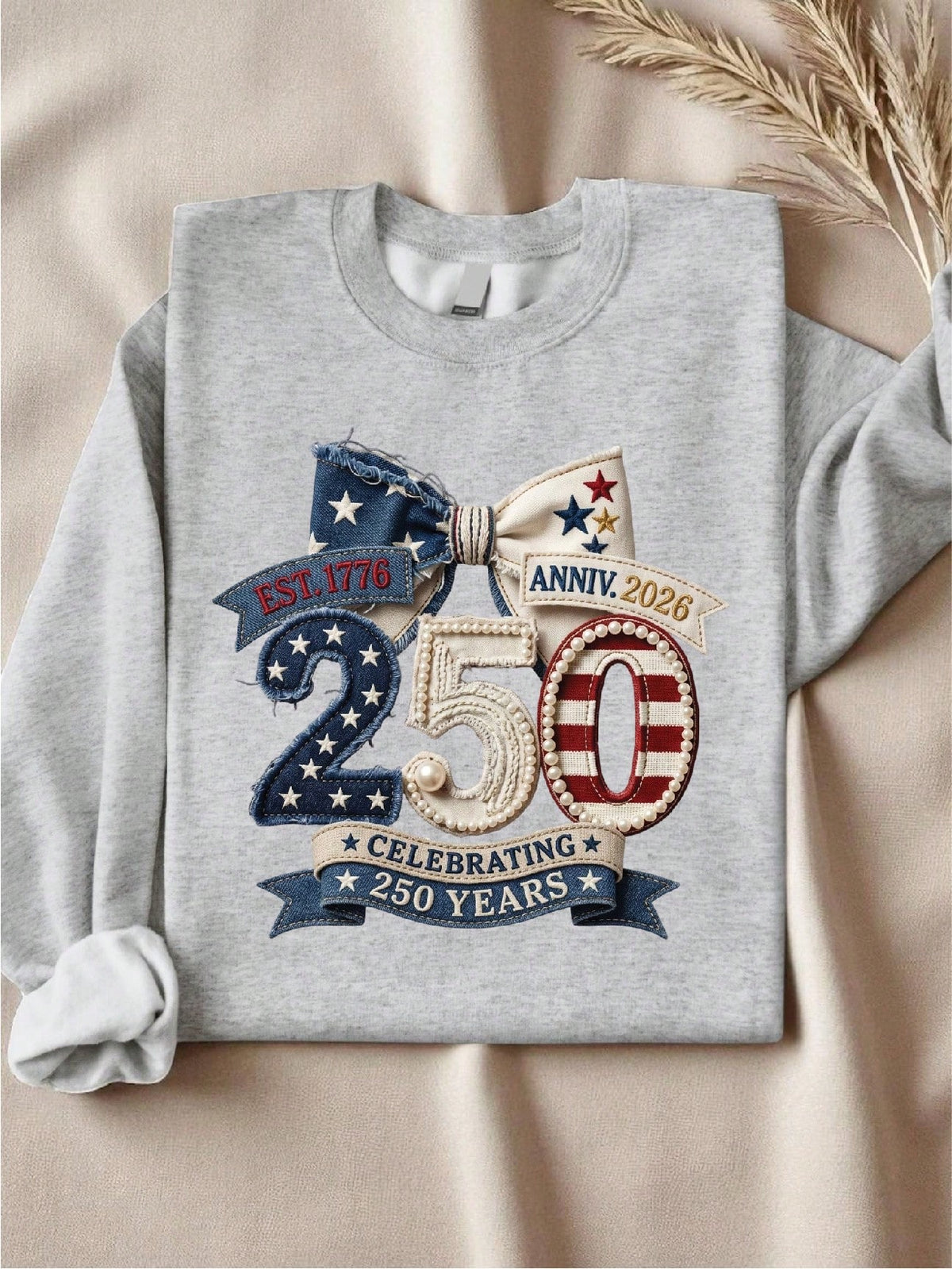 USA 250 Patchwork Faux Sweatshirt