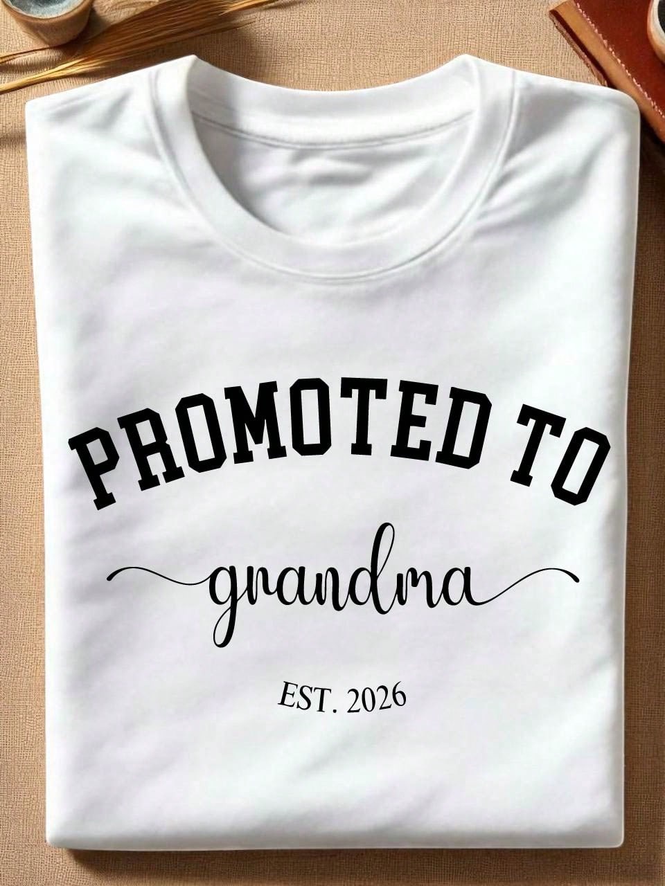 1PC Promoted To Grandma And Grandpa T-Shirt