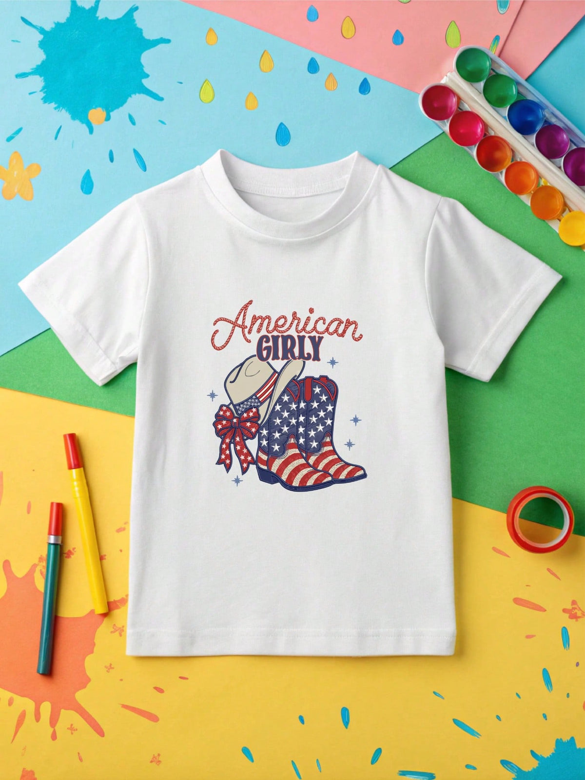 American Girly Kids T-Shirt