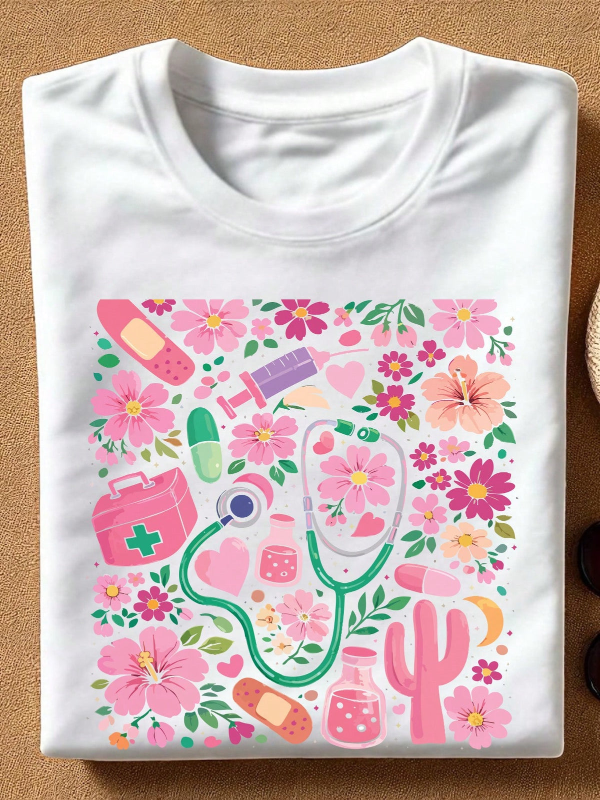Boho Floral Nurse T-Shirt