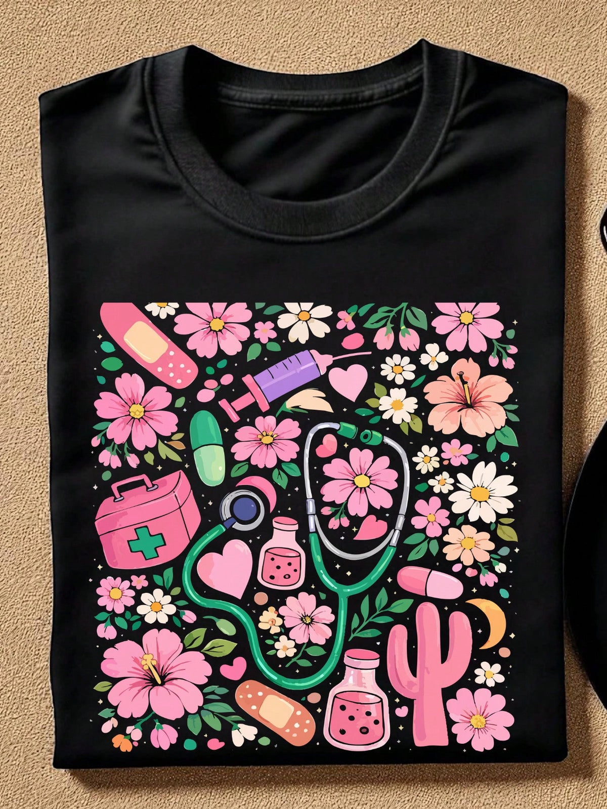 Boho Floral Nurse T-Shirt