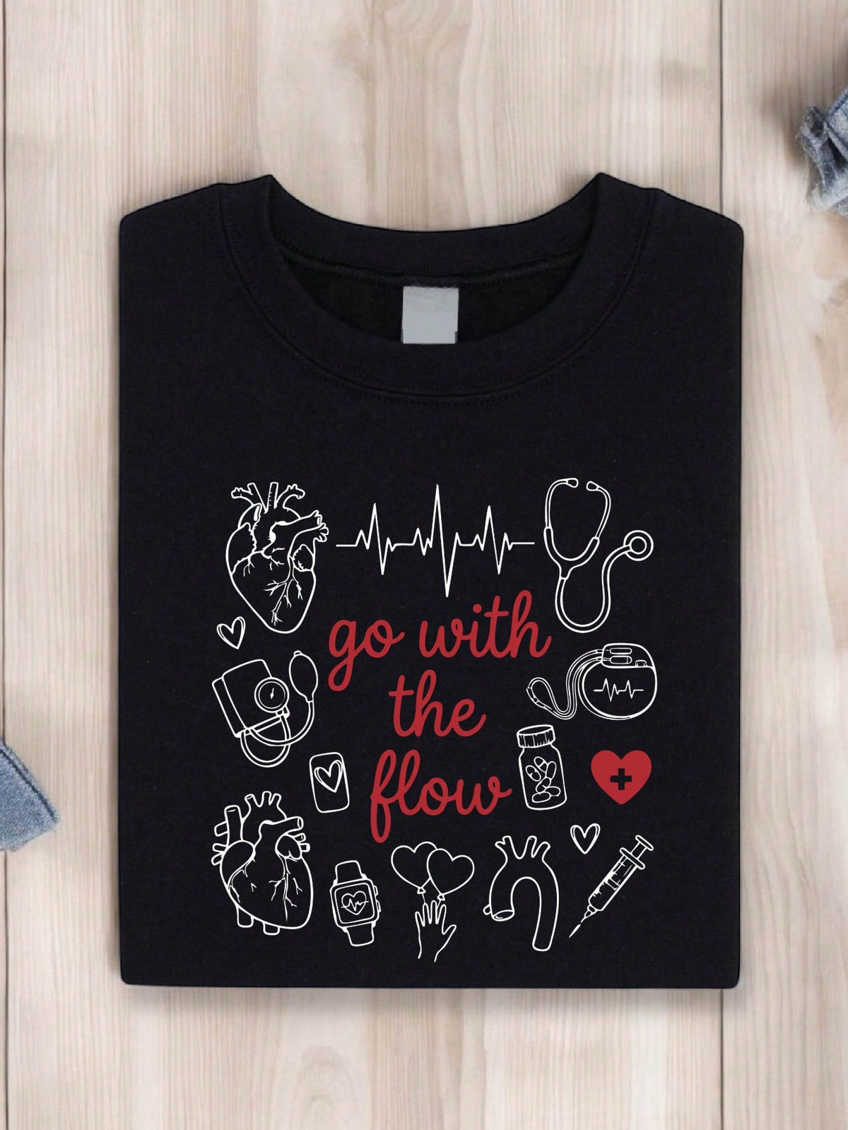 Go With The Flow Heart Anatomy T-Shirt
