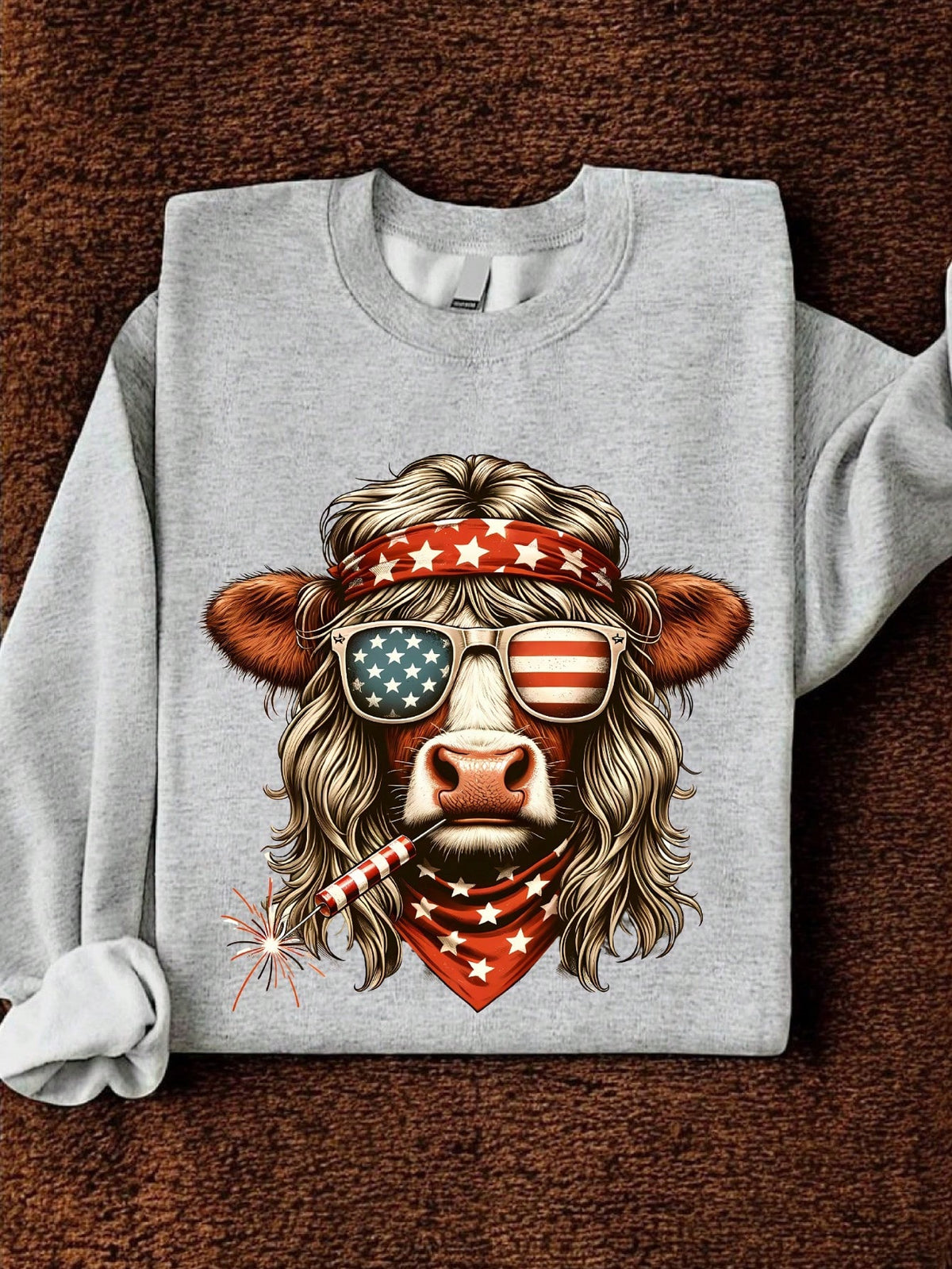 Funny Cow 4th Of July Sweatshirt