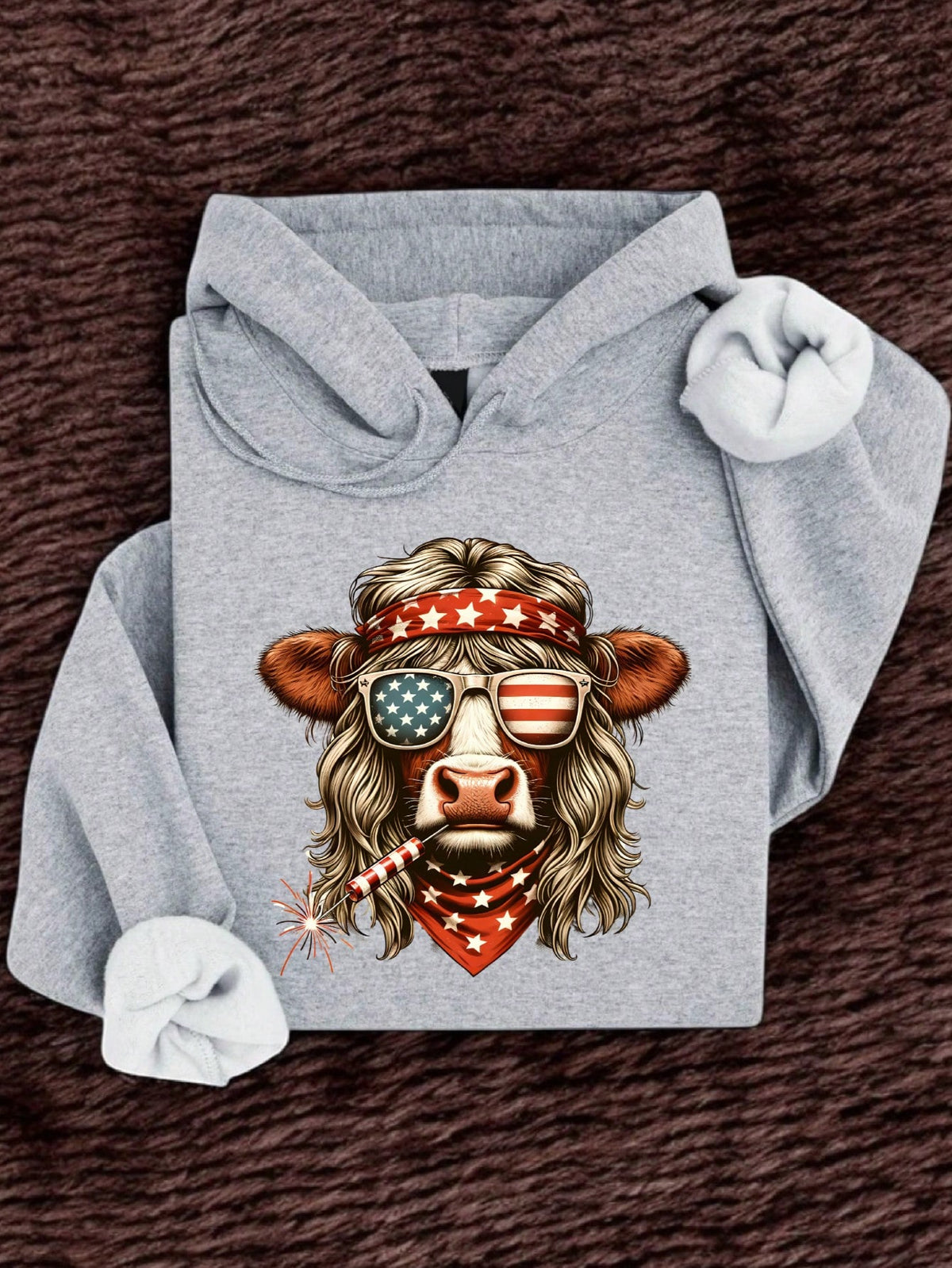 Funny Cow 4th Of July Hoodie