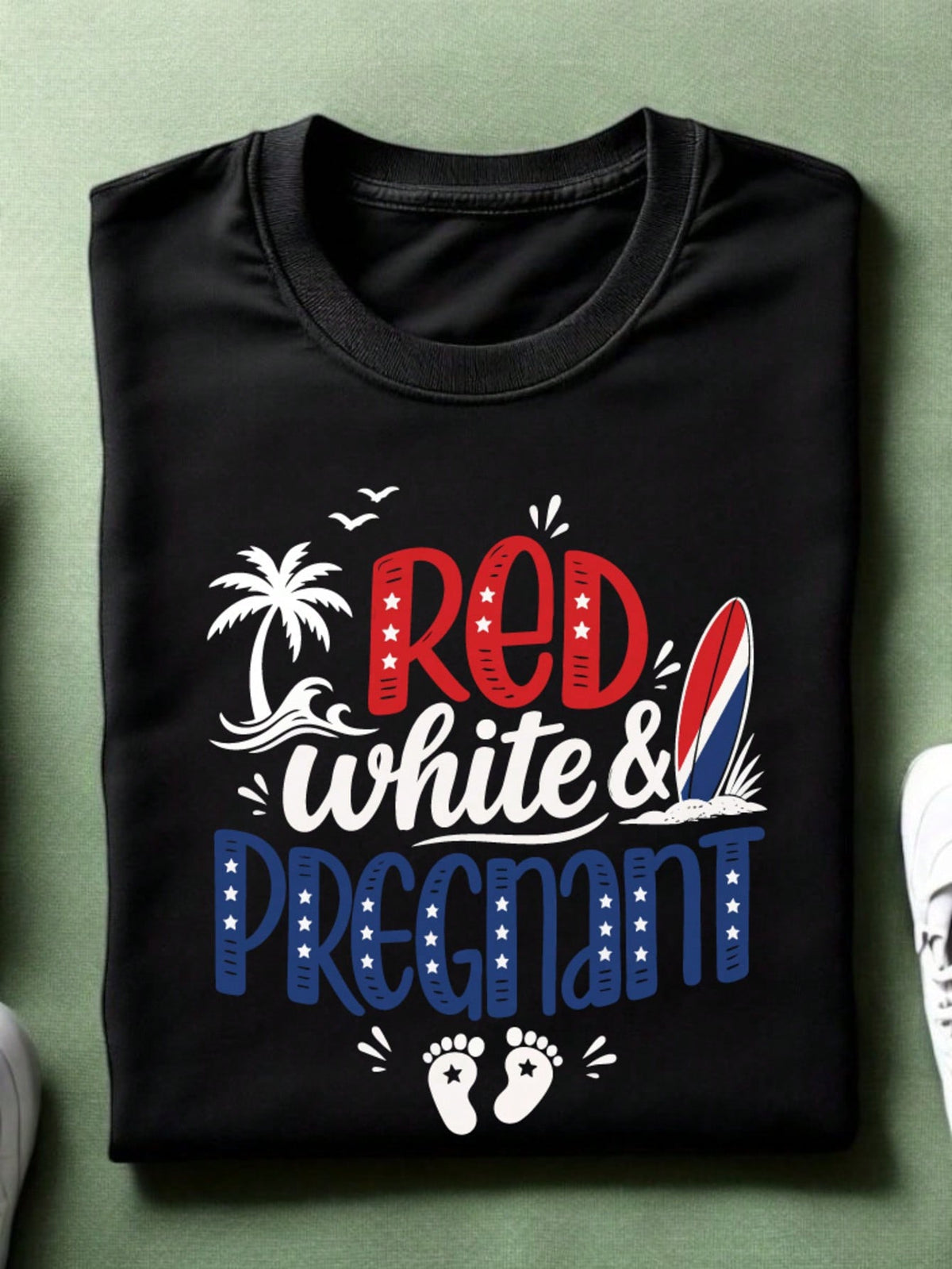 Red White And Pregnant T-Shirt