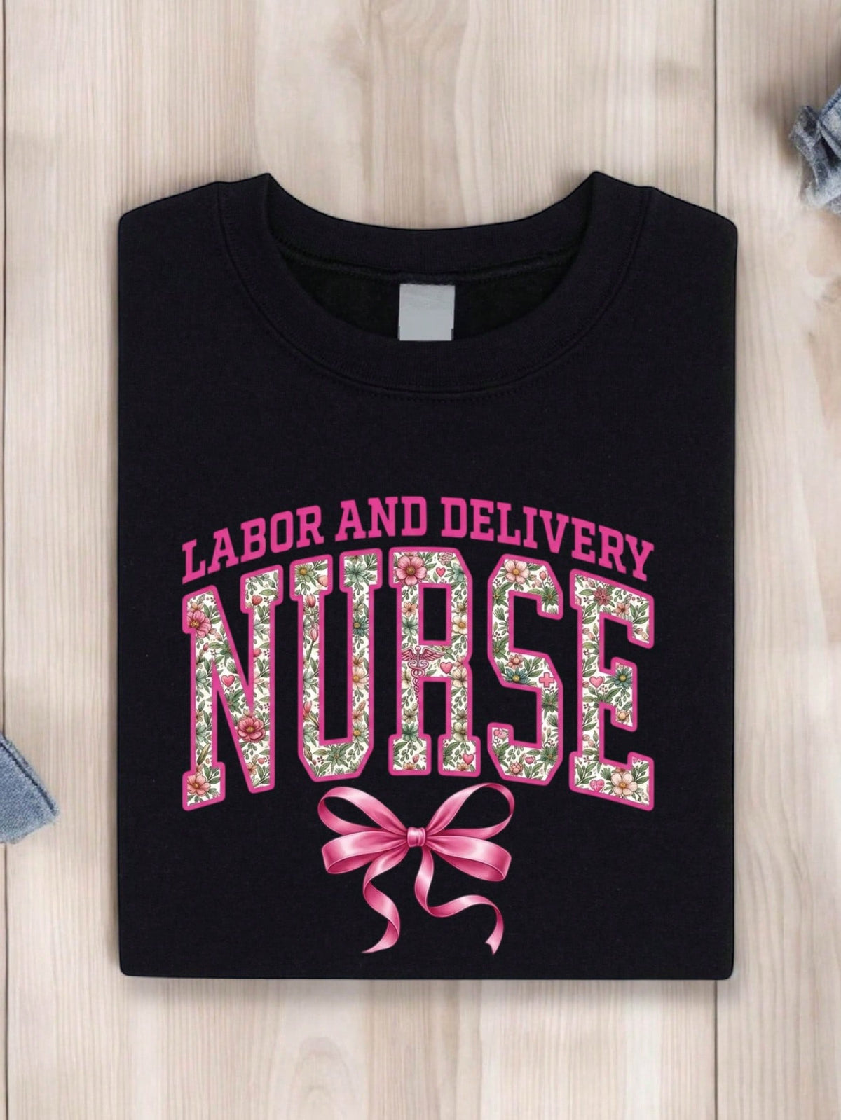 Floral Coquette Labor And Delivery Nurse T-Shirt