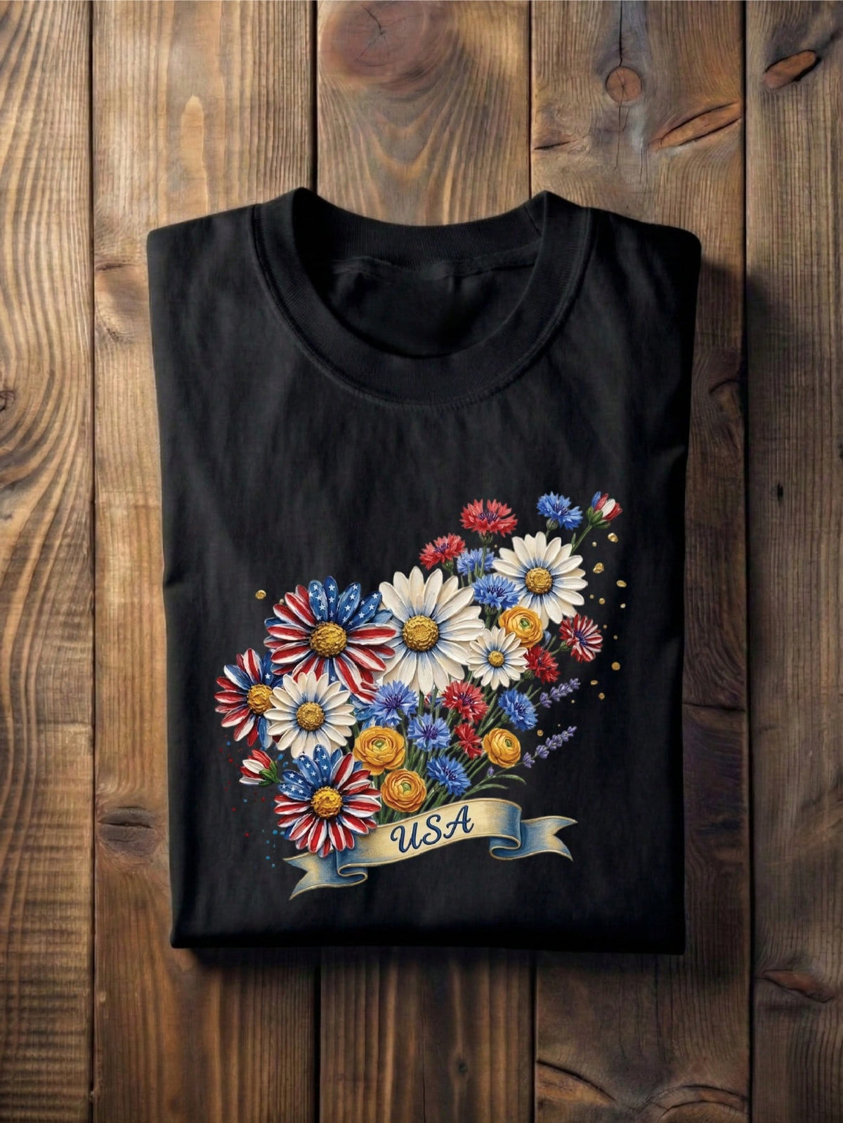 Floral USA T-Shirt