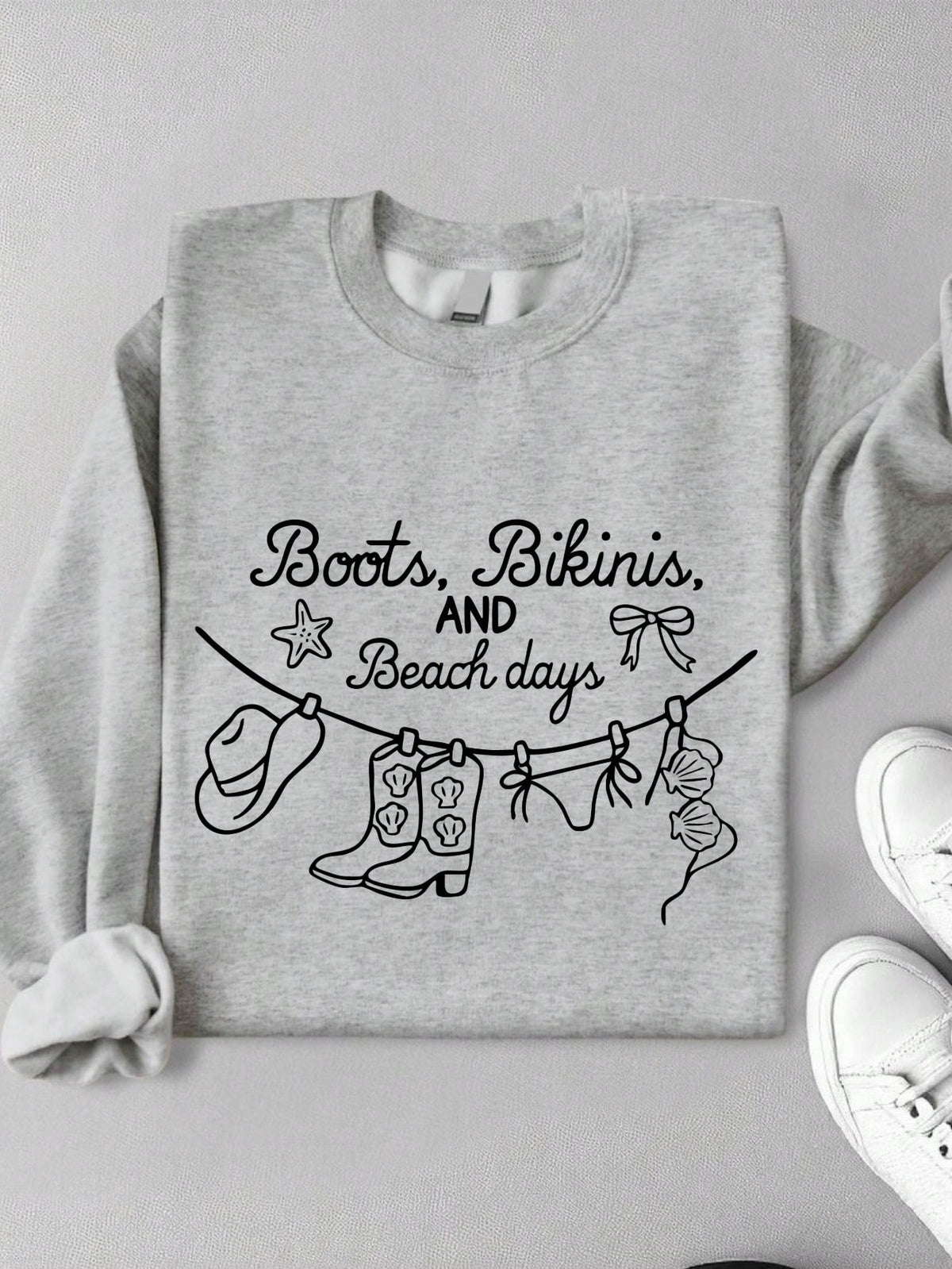 Boots Bikinis And Beach Days Sweatshirt