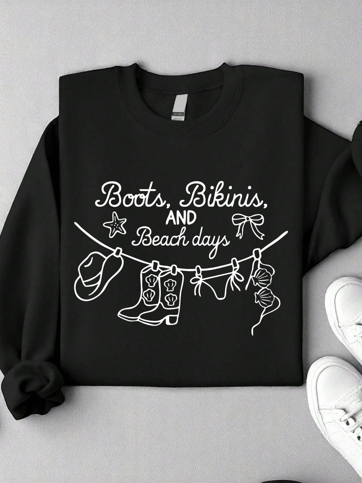 Boots Bikinis And Beach Days Sweatshirt