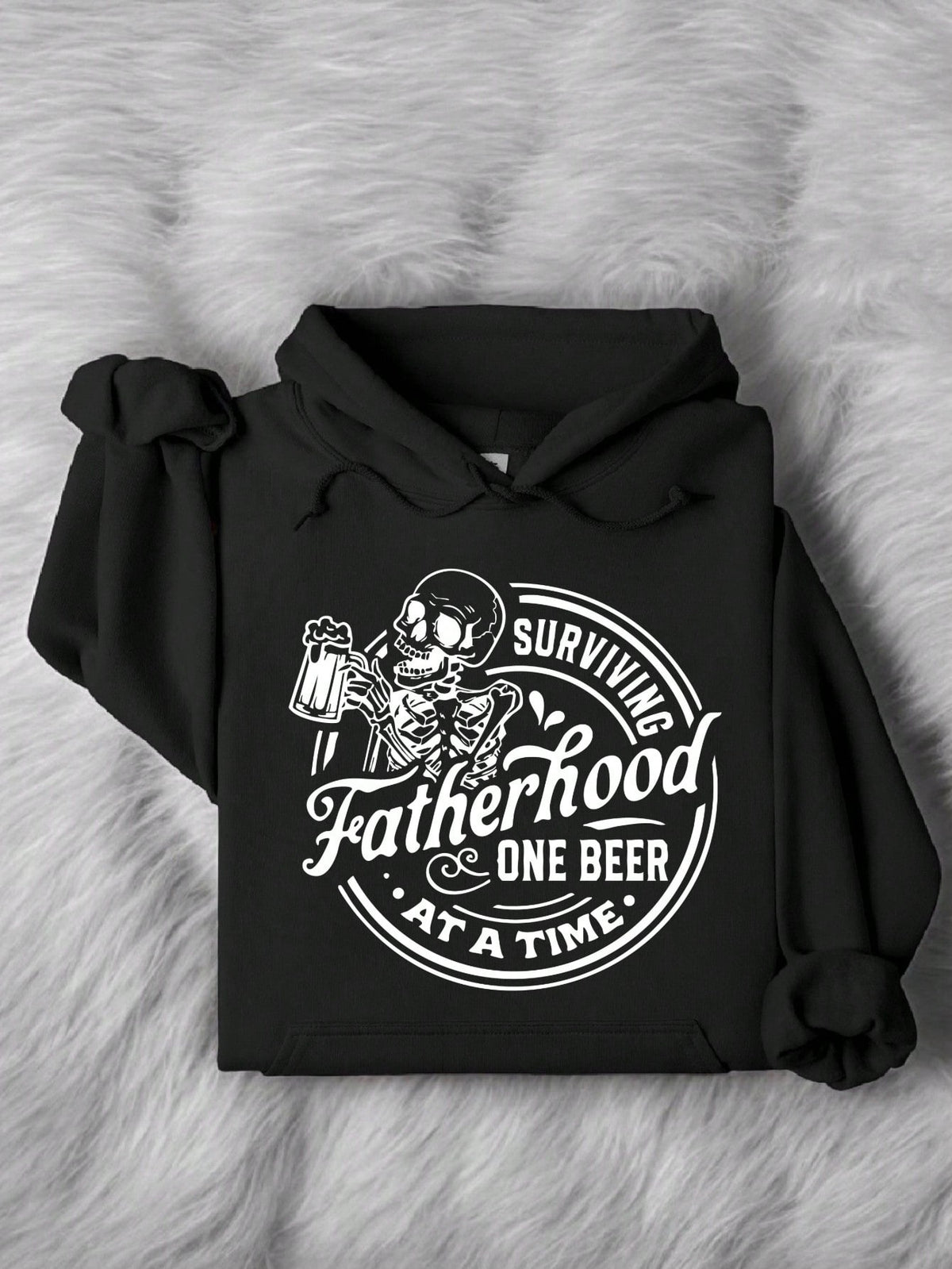 Surviving Fatherhood Woe Beer At A Time Hoodie
