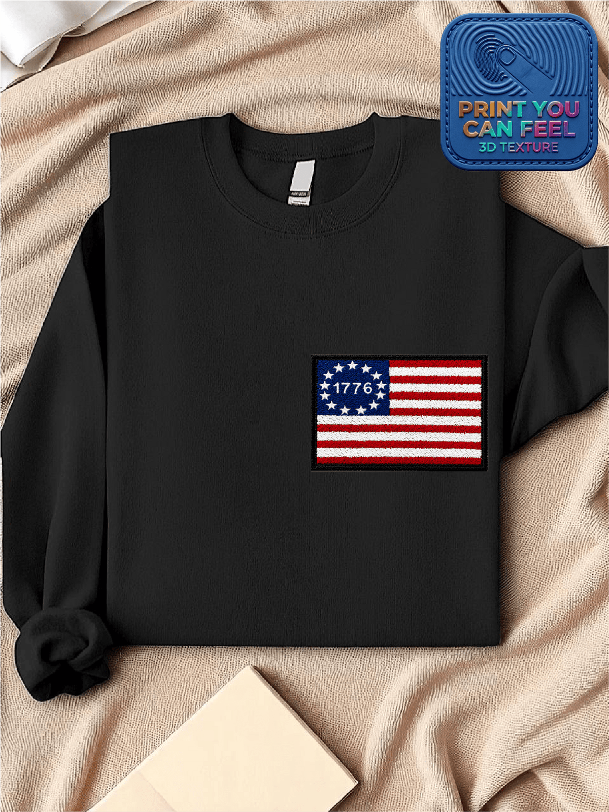 USA 250th Anniversary 3D Pocket Patch Sweatshirt