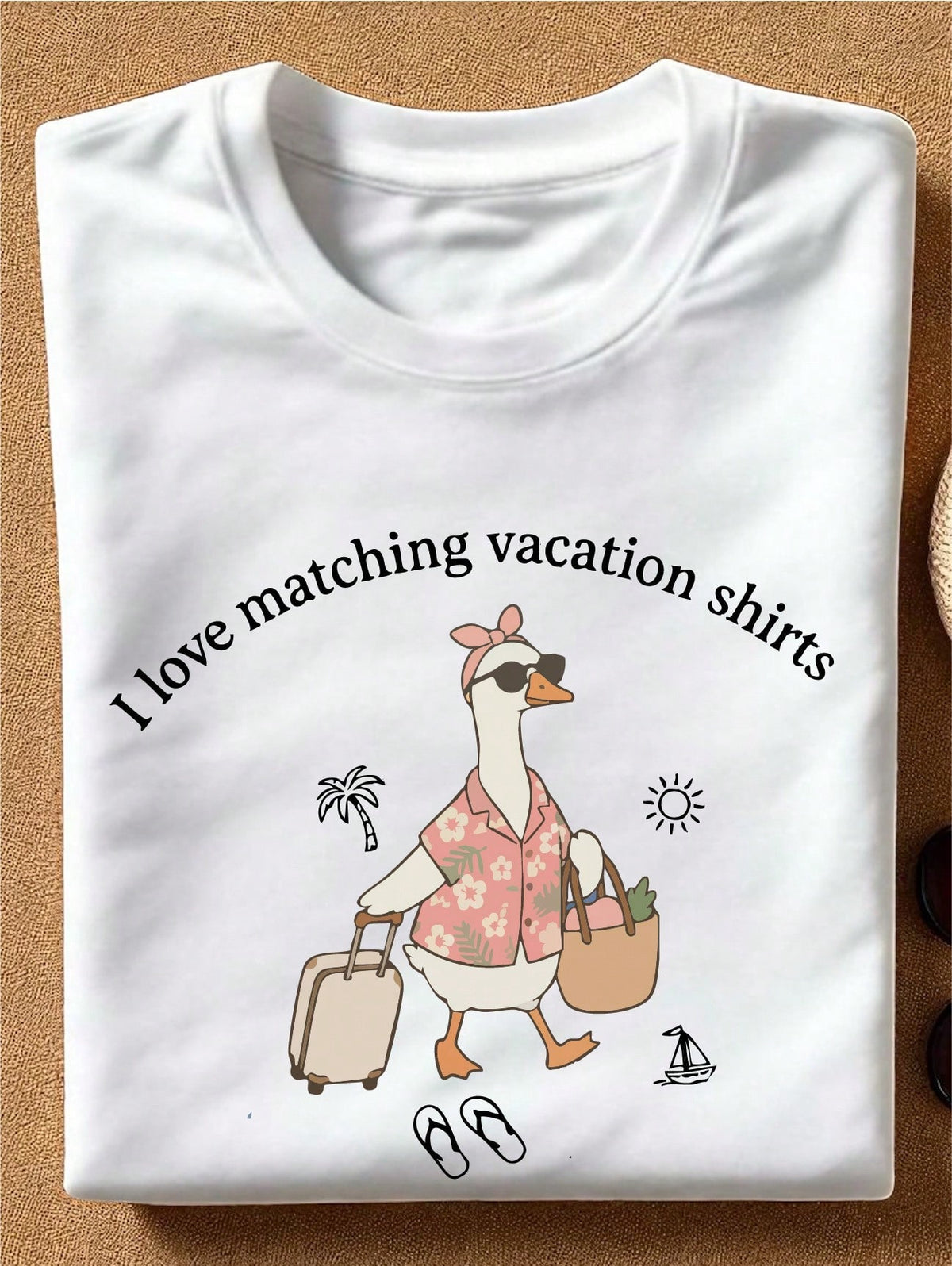 1 PC I Love Matching Vacation T-Shirt