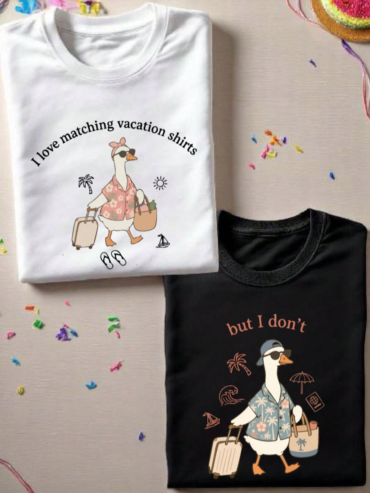 1 PC I Love Matching Vacation T-Shirt