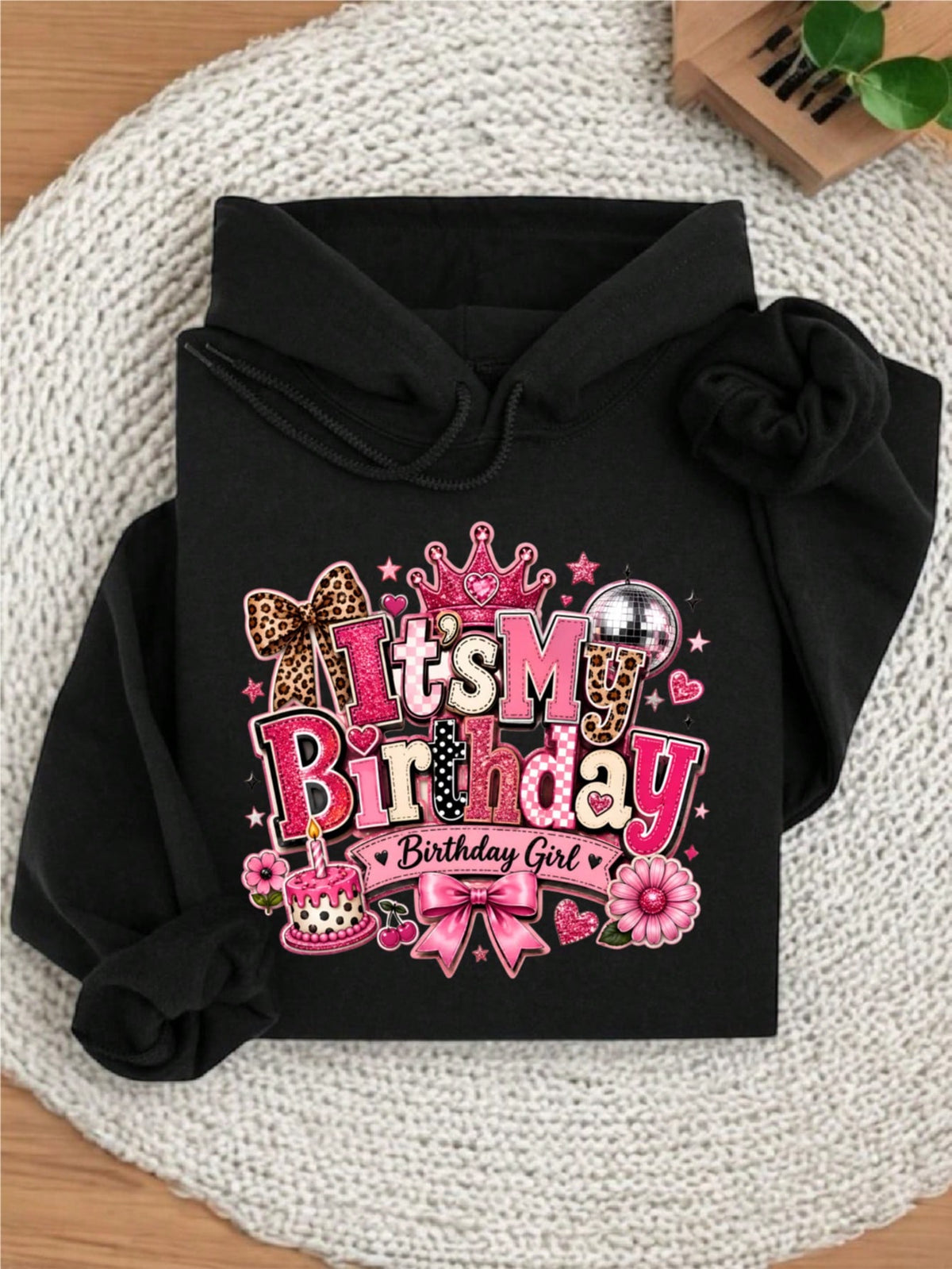 Coquette Birthday Girl Graphic Hoodie