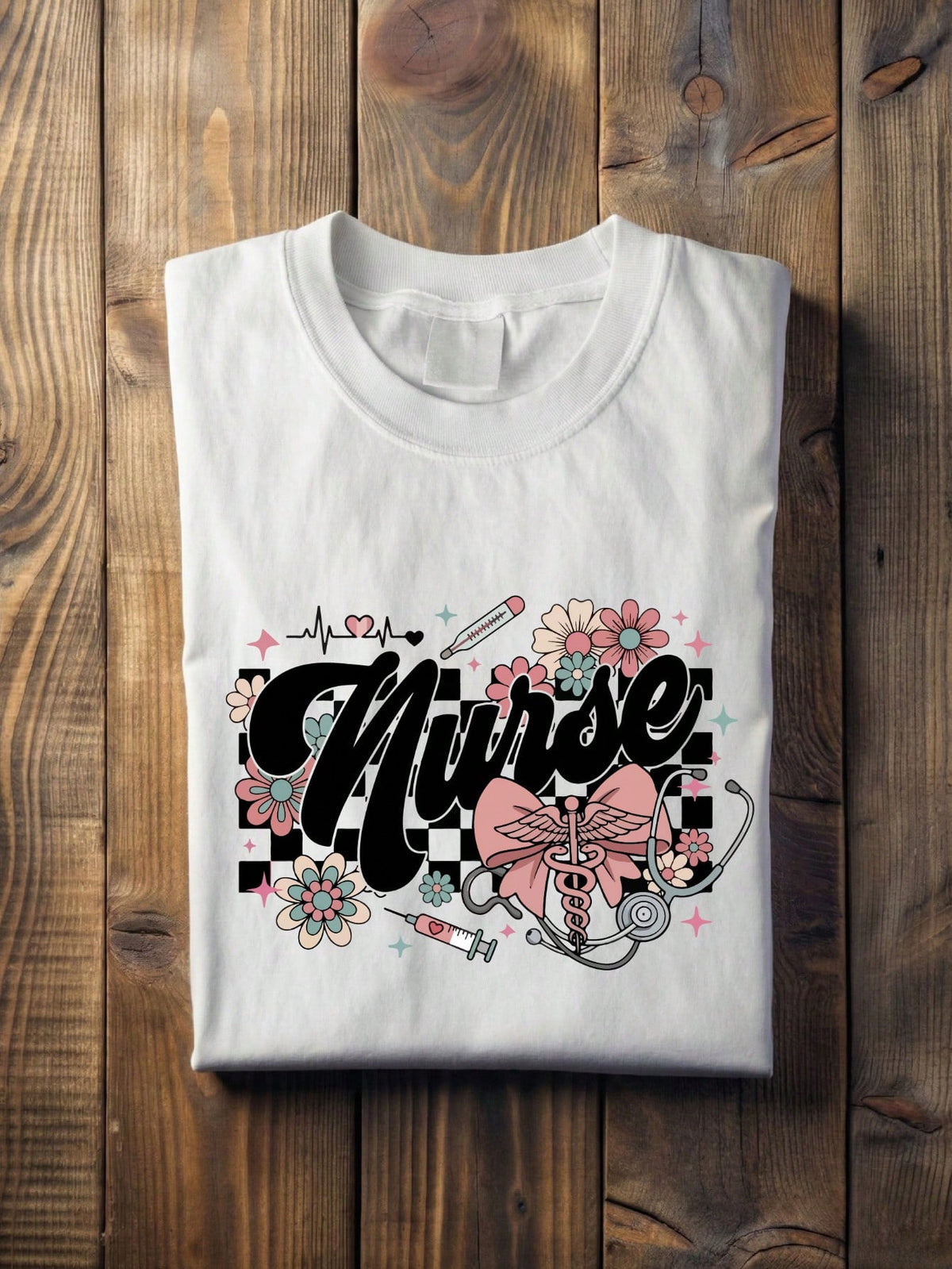 Floral Nurse T-Shirt